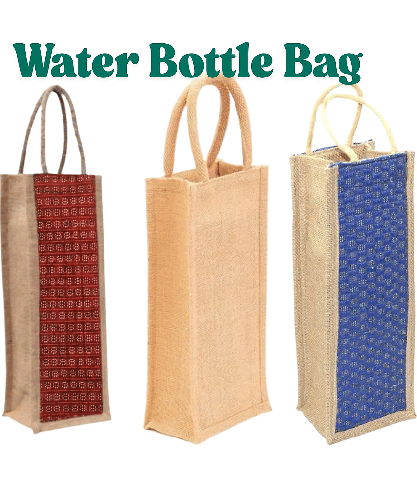 JMS Marketing Multi Color Jute Lunch Bag Pack of 1 - Handbags | Buy online on ZillyBuy