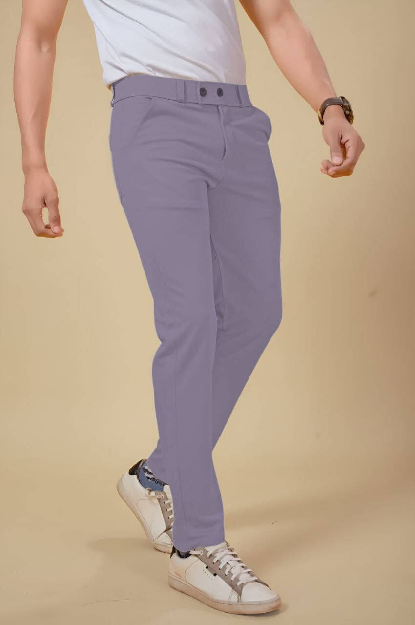     			MARMIC FAB Slim Flat Men's Trouser - Light Grey ( Pack of 1 )