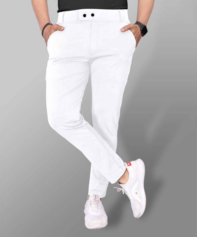     			MARMIC FAB Slim Flat Men's Trouser - White ( Pack of 1 )