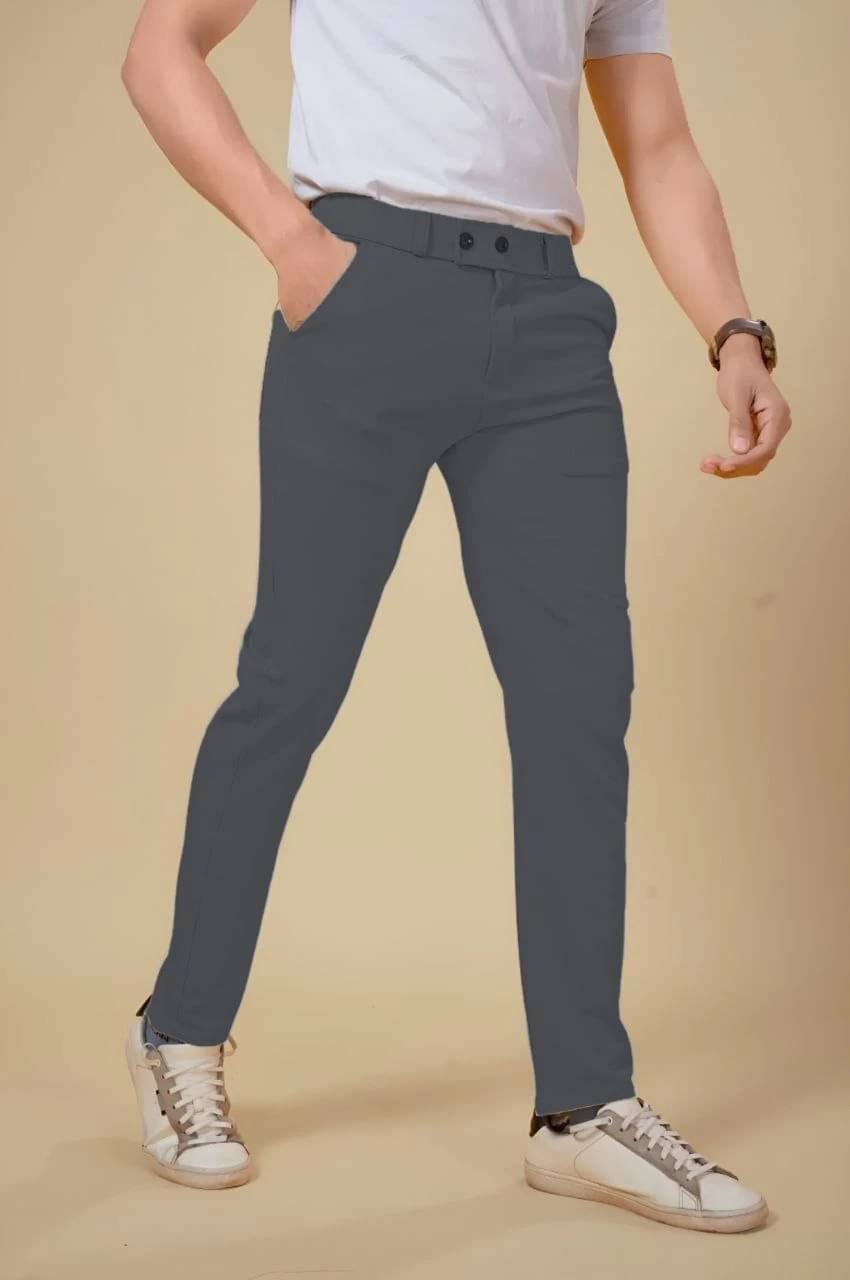     			MARMIC FAB Slim Flat Men's Trouser - Dark Grey ( Pack of 1 )