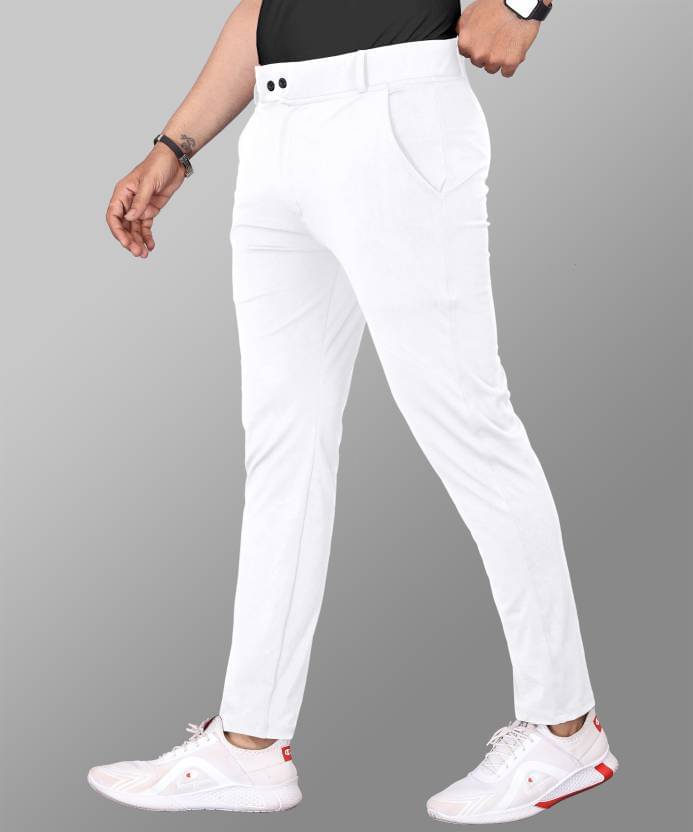     			MARMIC FAB Slim Flat Men's Trouser - White ( Pack of 1 )