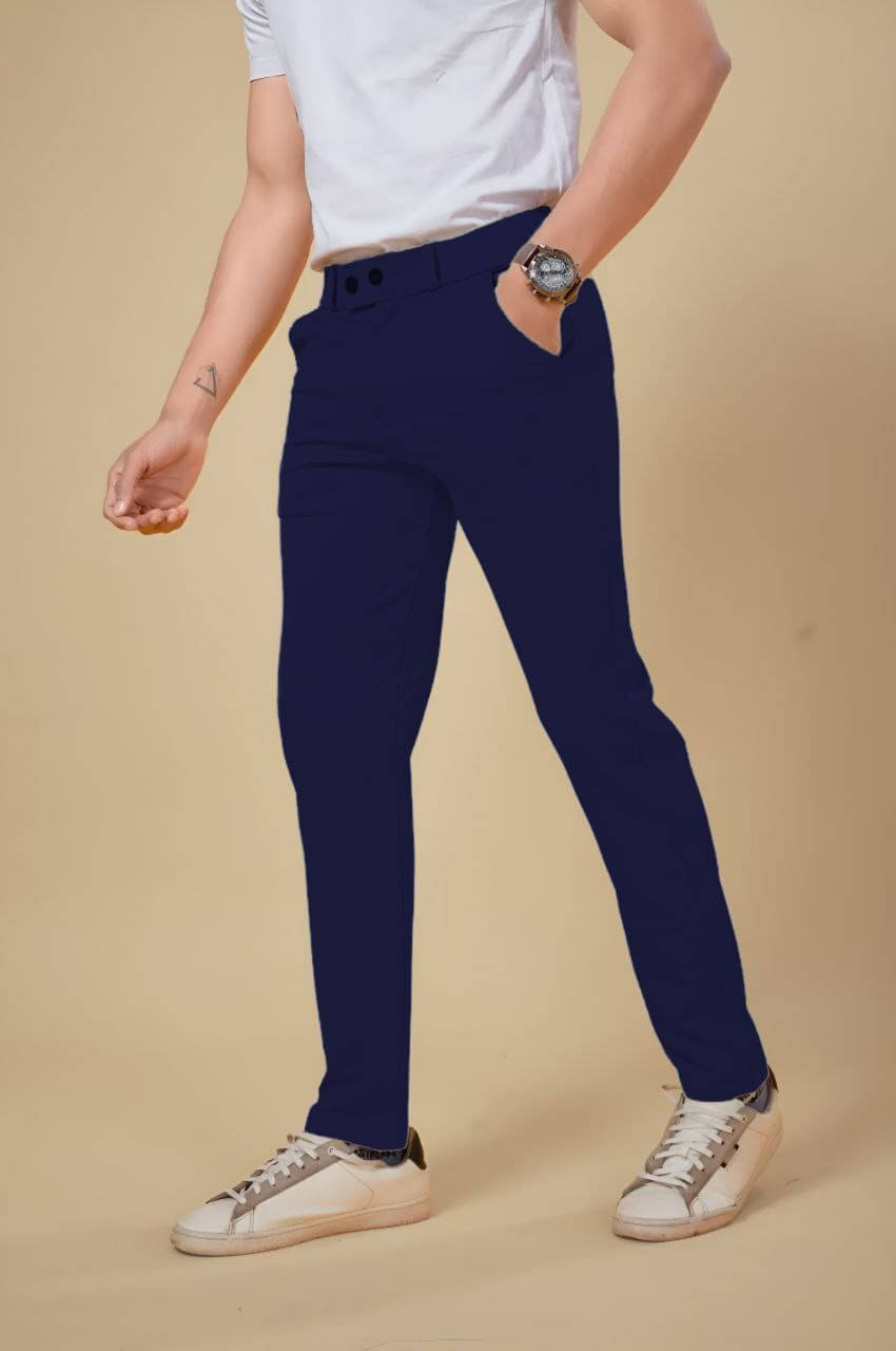     			MARMIC FAB Slim Flat Men's Trouser - Blue ( Pack of 1 )