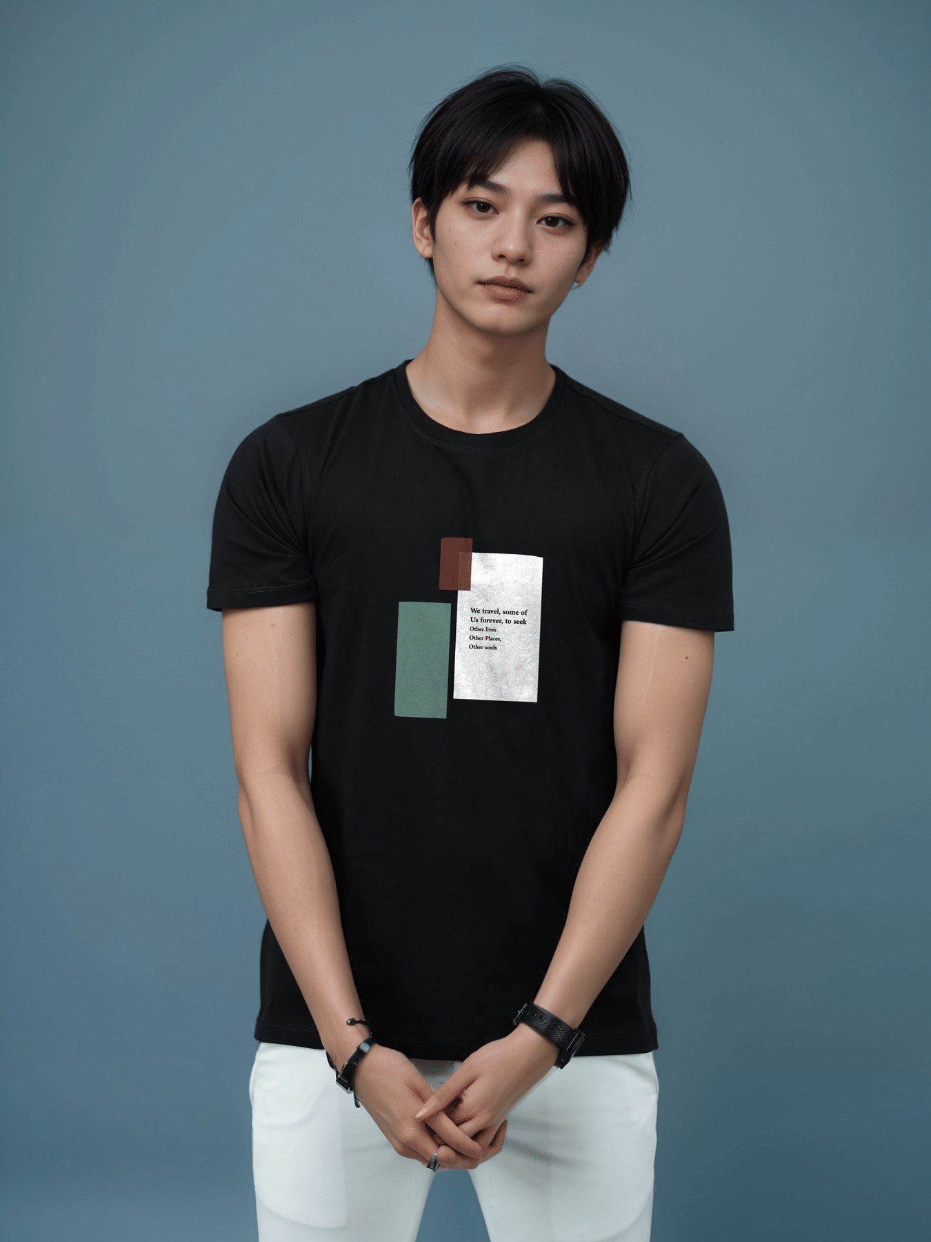Madilyn Men Cotton Blend Regular Fit Printed T-Shirt ( Black ) Madilyn Men Cotton Blend Regular Fit Printed T-Shirt ( Black )