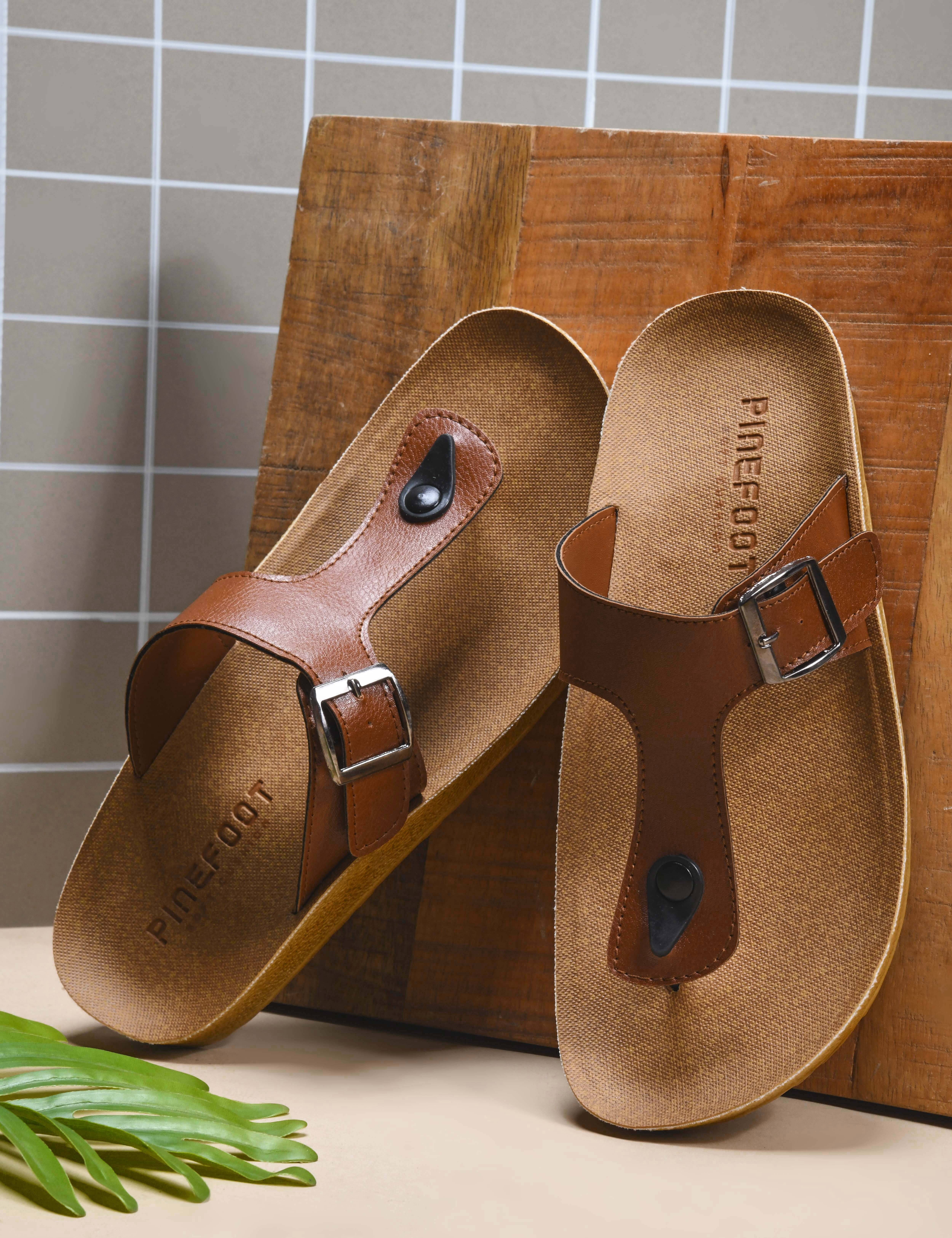    			PUPINE Tan Men's Slide Flip Flop
