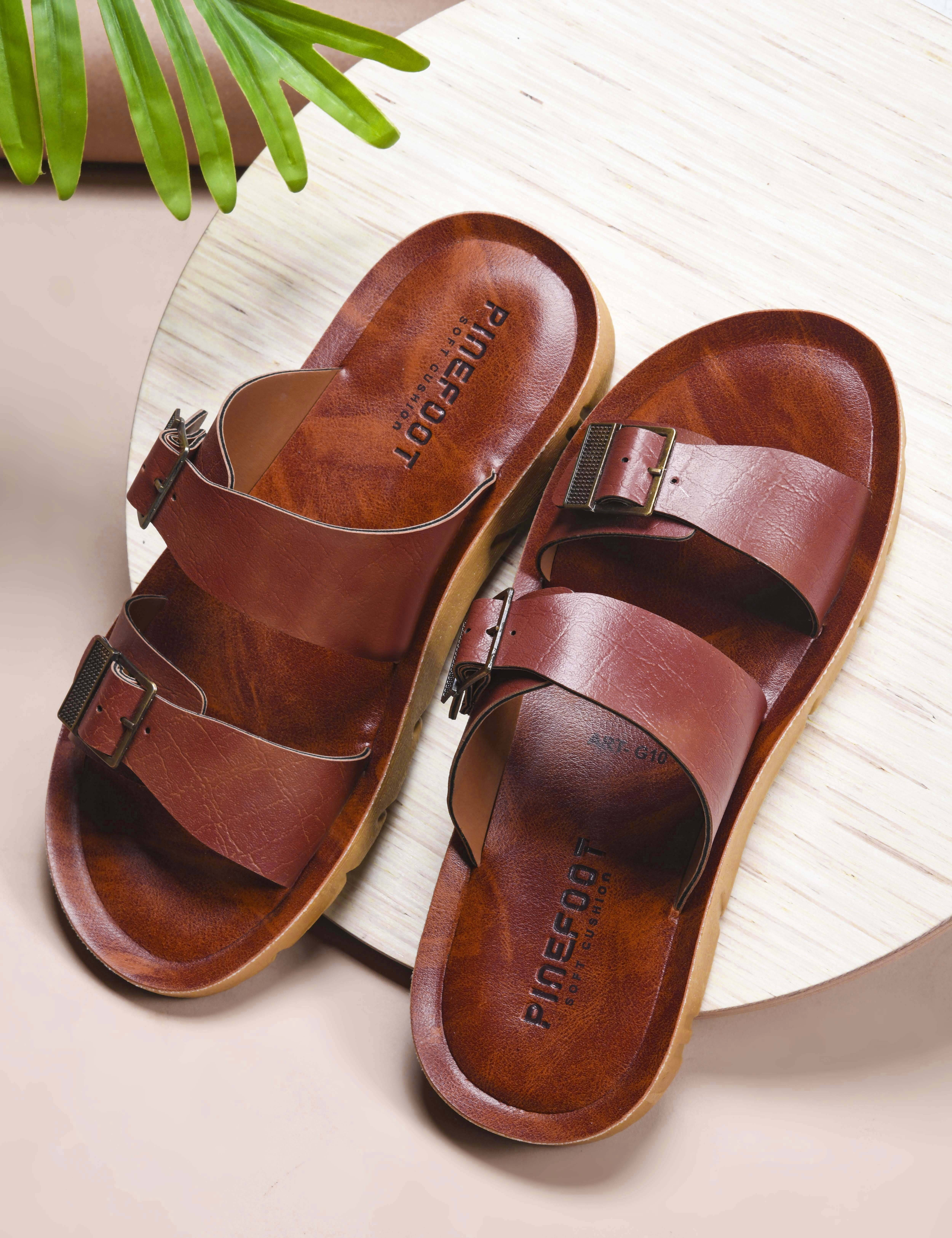     			PUPINE Tan Men's Slide Flip Flop