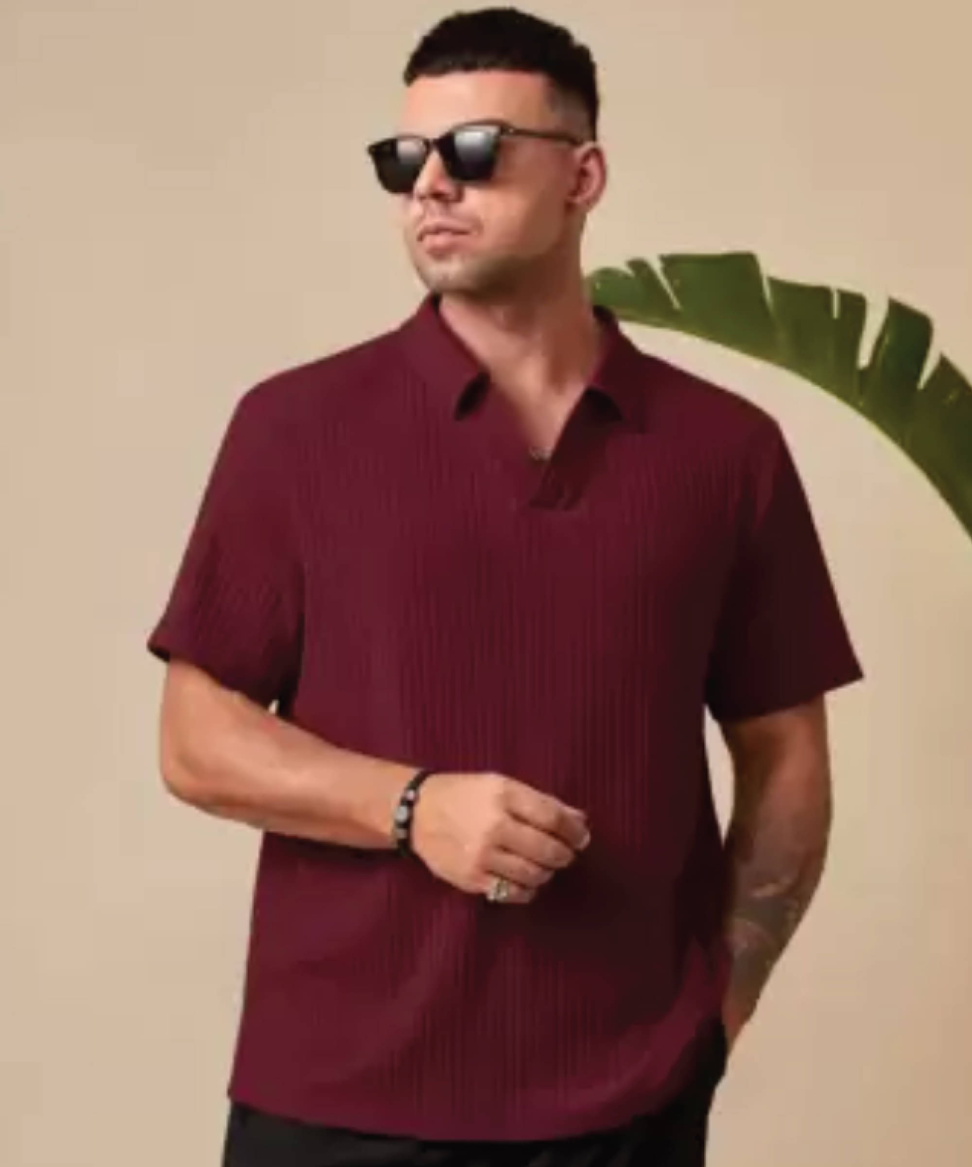Quin Fletcher Men Polyester Regular Fit Solid Polo T Shirt ( Maroon ) Quin Fletcher Men Polyester Regular Fit Solid Polo T Shirt ( Maroon )