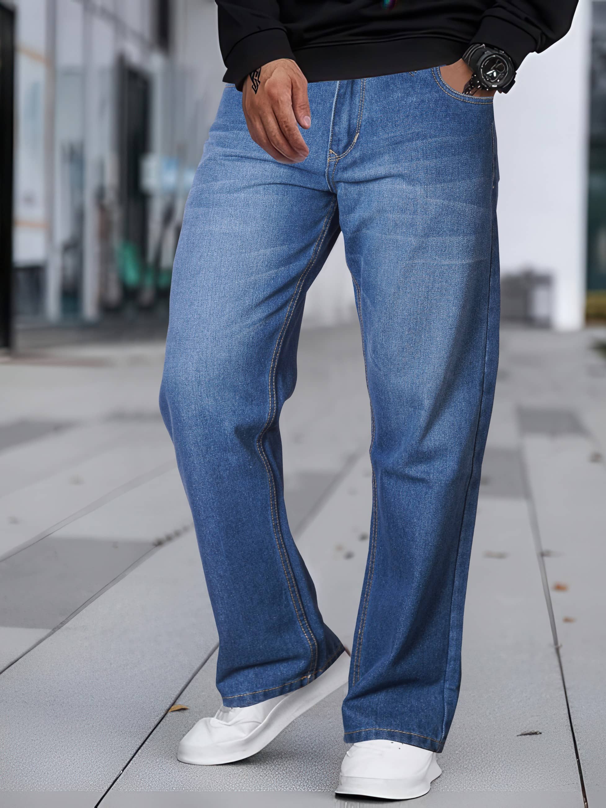RIG BONE Clean Look Men's Jeans - Light Blue ( Pack of 1 ) - Jeans | Buy online on ZillyBuy