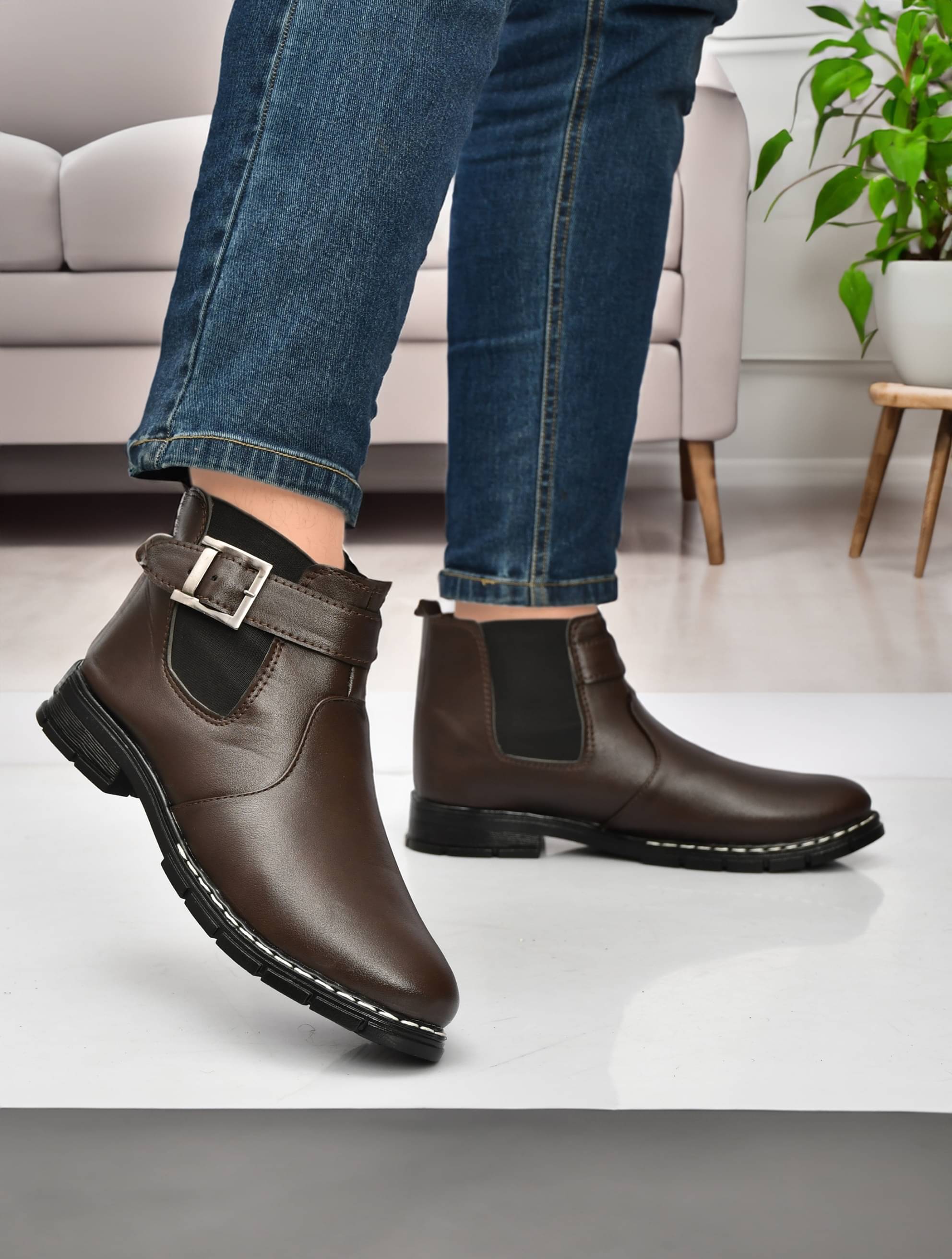    			Sir Mashup Footwear Brown Men's Chelsea Boots