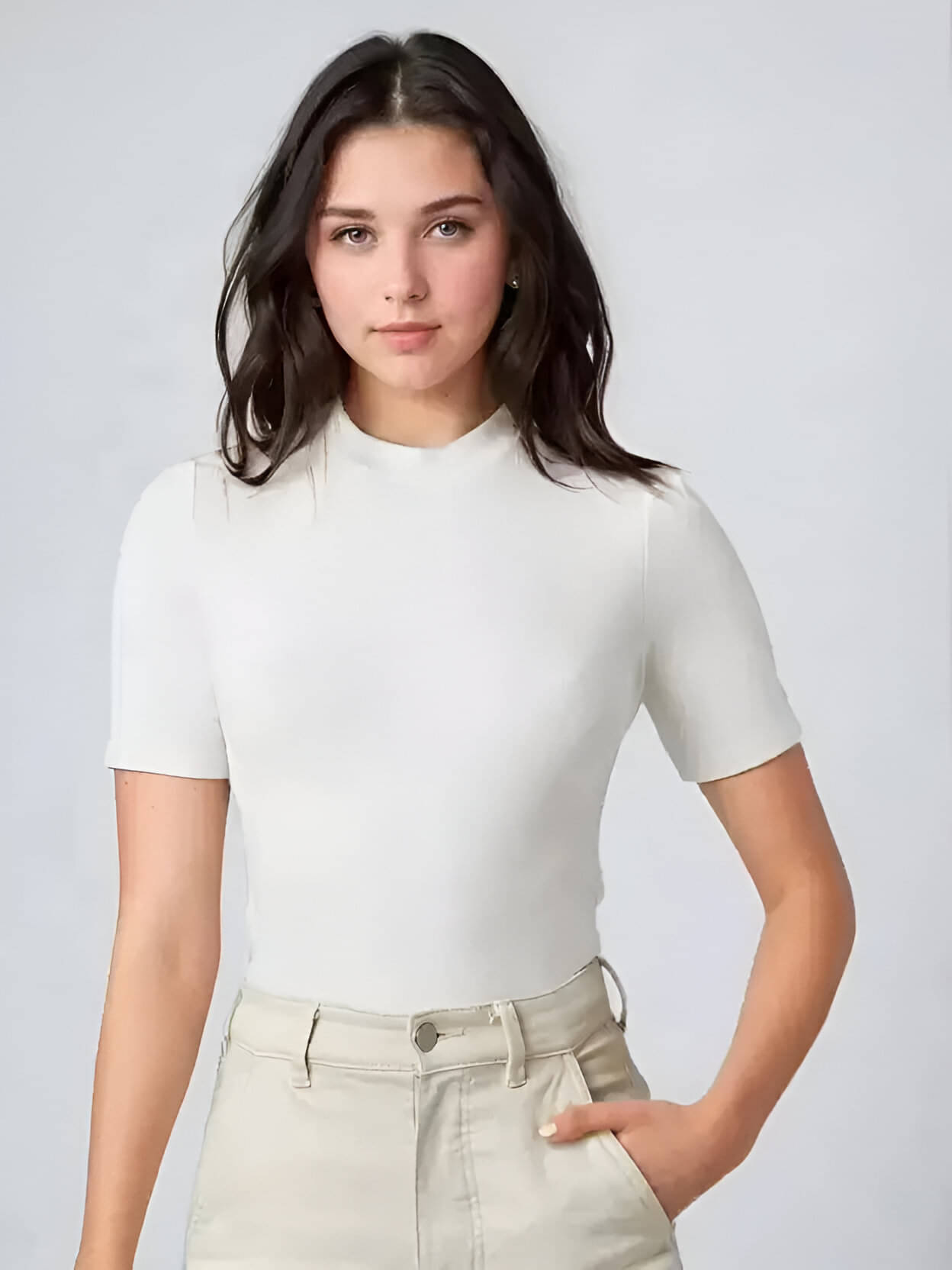 TERYPOL CLOTHING Women's Cotton Blend Regular Top ( White ) TERYPOL CLOTHING Women's Cotton Blend Regular Top ( White )