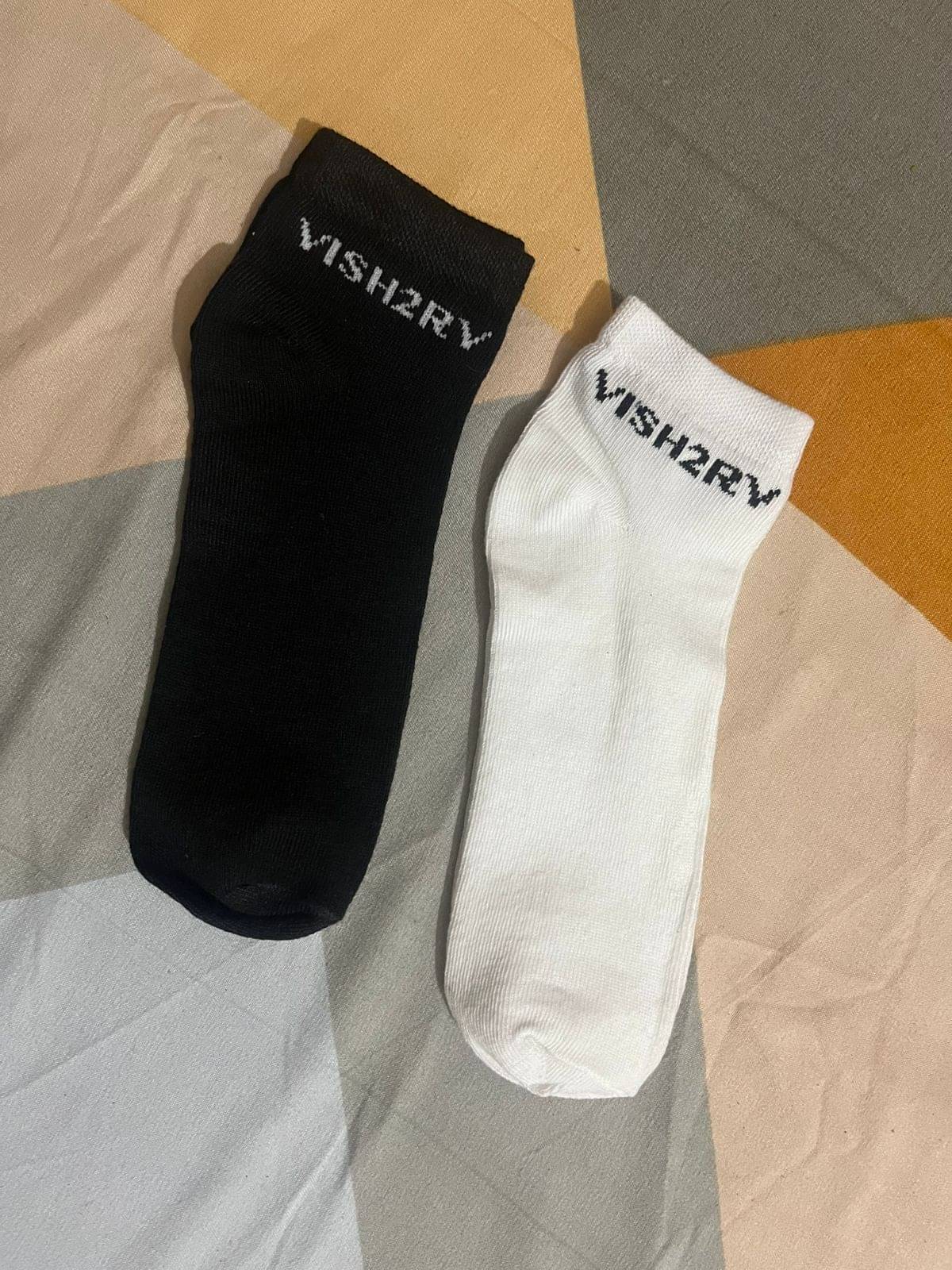 VISH2RV Pack of 2 Men's Cotton Blend Ankle Length Socks ( Multicolor 1 ) VISH2RV Pack of 2 Men's Cotton Blend Ankle Length Socks ( Multicolor 1 )