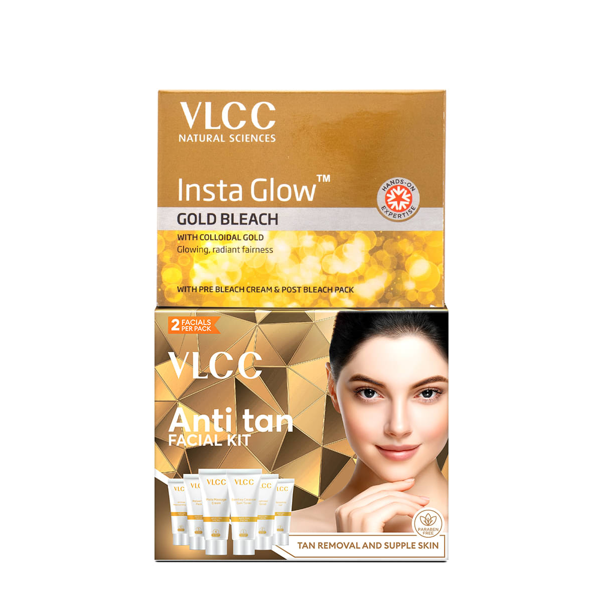 VLCC Anti Tan Facial Kit & Gold Bleach 2 Times Use Facial Kit For All Skin Type Cucumber 90g ( Pack of 2 ) VLCC Anti Tan Facial Kit & Gold Bleach 2 Times Use Facial Kit For All Skin Type Cucumber 90g ( Pack of 2 )