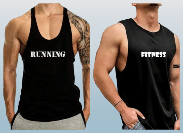 VTSports Pack of 2 Polyester Gym Vest For Men ( Black ) VTSports Pack of 2 Polyester Gym Vest For Men ( Black )