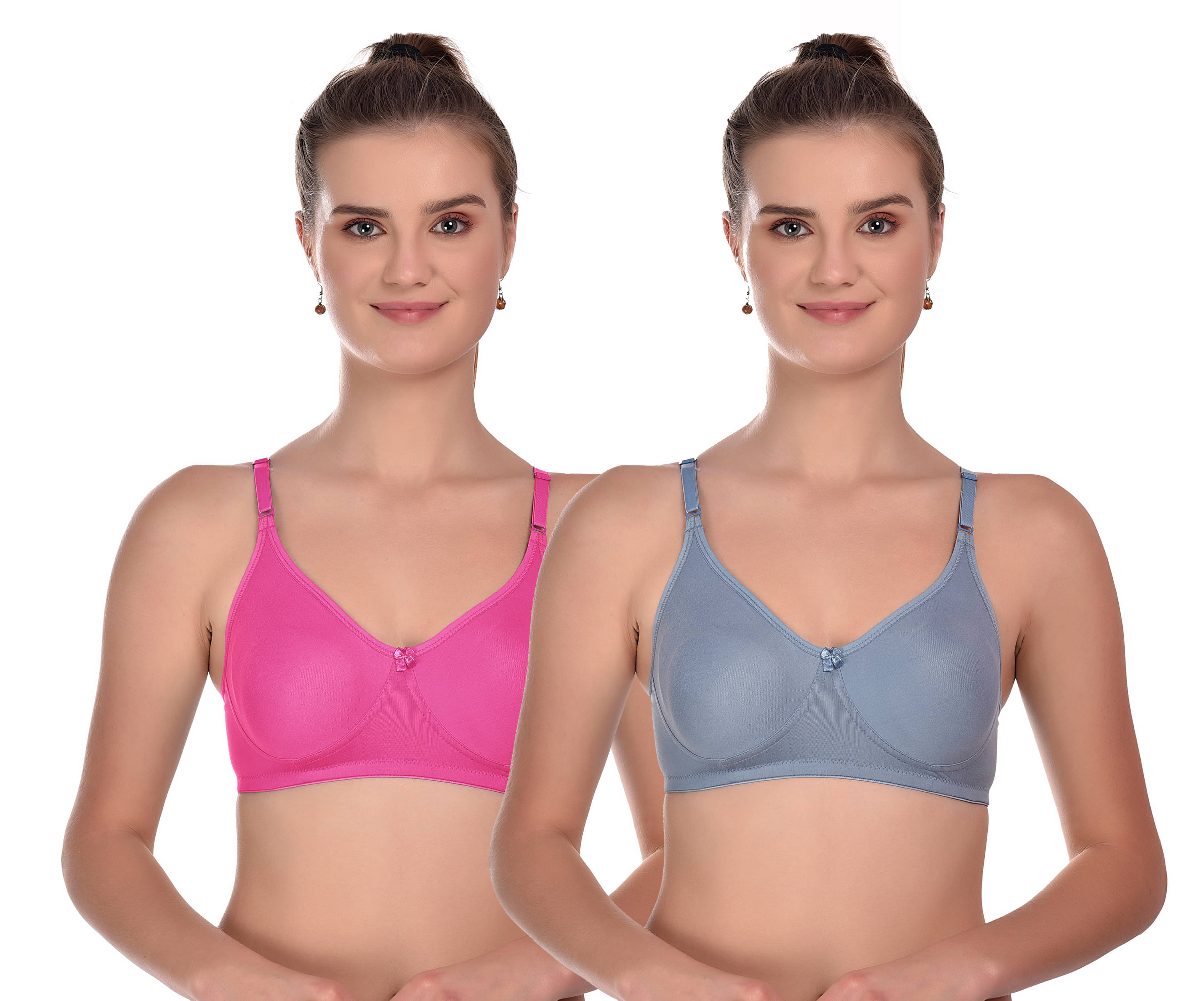     			Viral Girl Pack of 2 Modal Non Padded Everyday Bra For Women ( Pink )