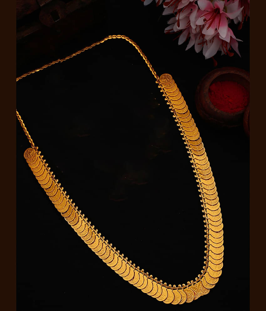 YOUBELLA Golden Alloy Necklace ( Pack of 1 )