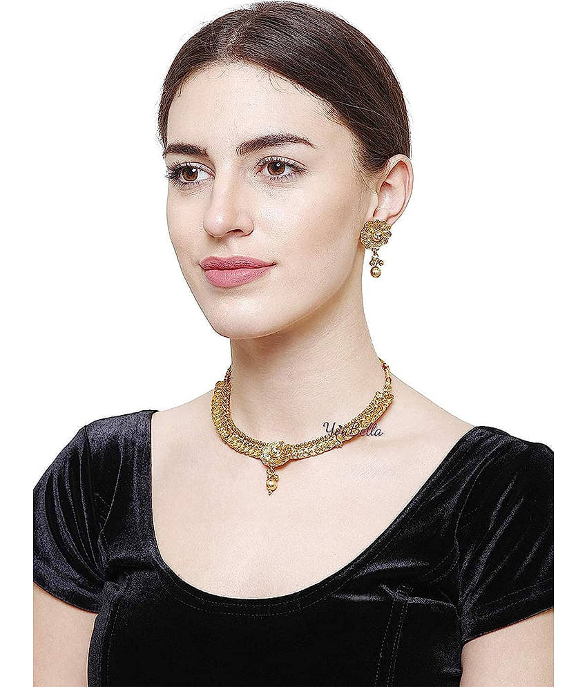 YOUBELLA Multi Color Alloy Necklace Set ( Pack of 1 )