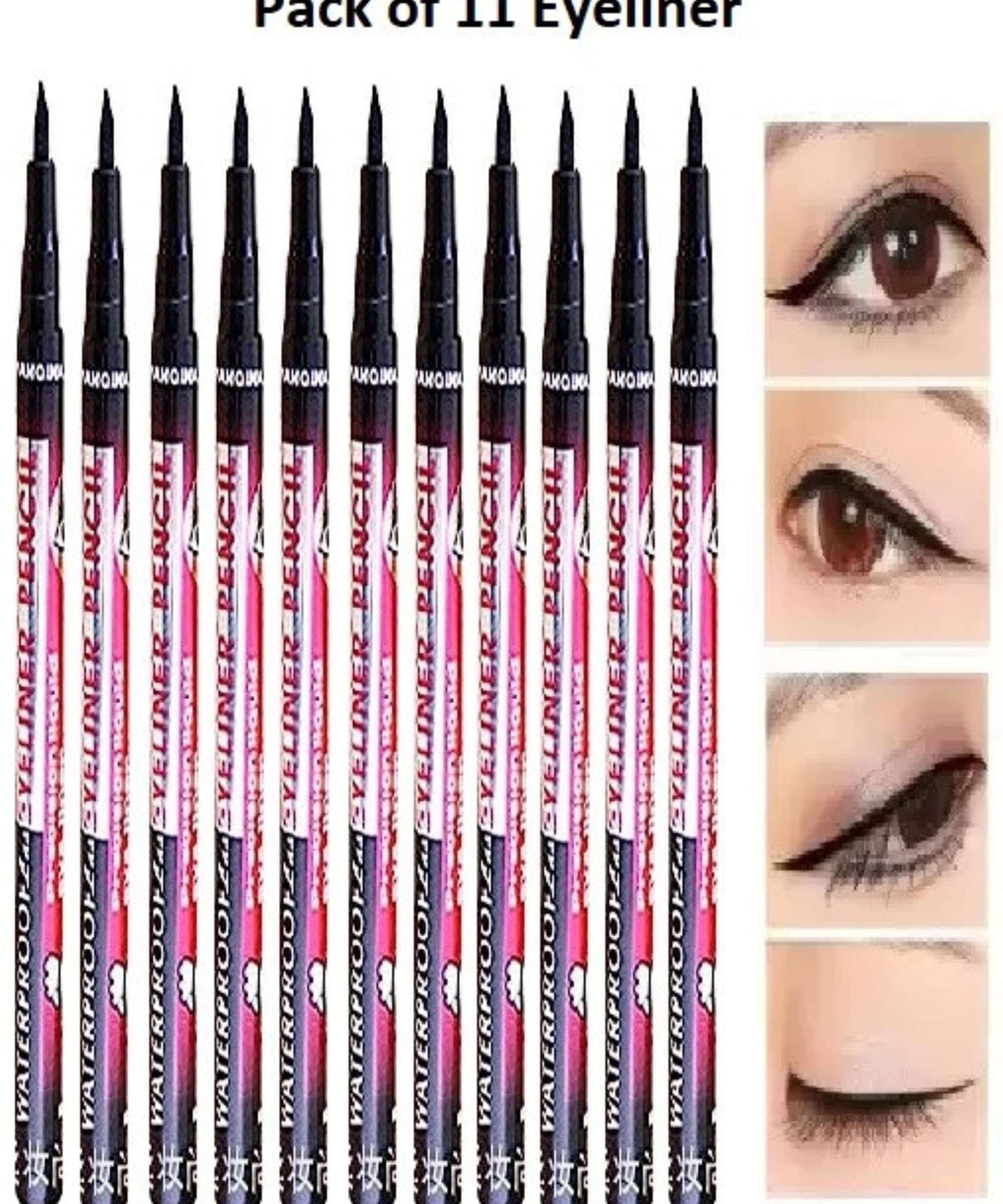     			Yelgo Black Matte Eye Liner Liquid ( Pack of 10 )