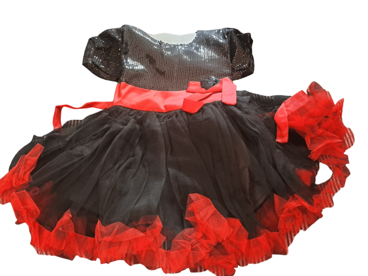 ADHYA Net Frock For Girls ( Pack of 1 , Black,Red ) ADHYA Net Frock For Girls ( Pack of 1 , Black,Red )