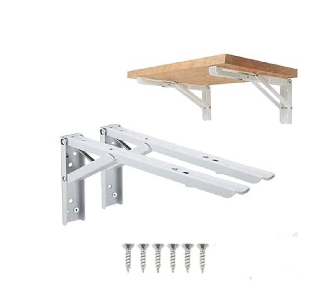 ADISON shelf bracket mild steel heavy duty heavy duty pack of 1 pair  22.5 cm in length best for shelf hanging
