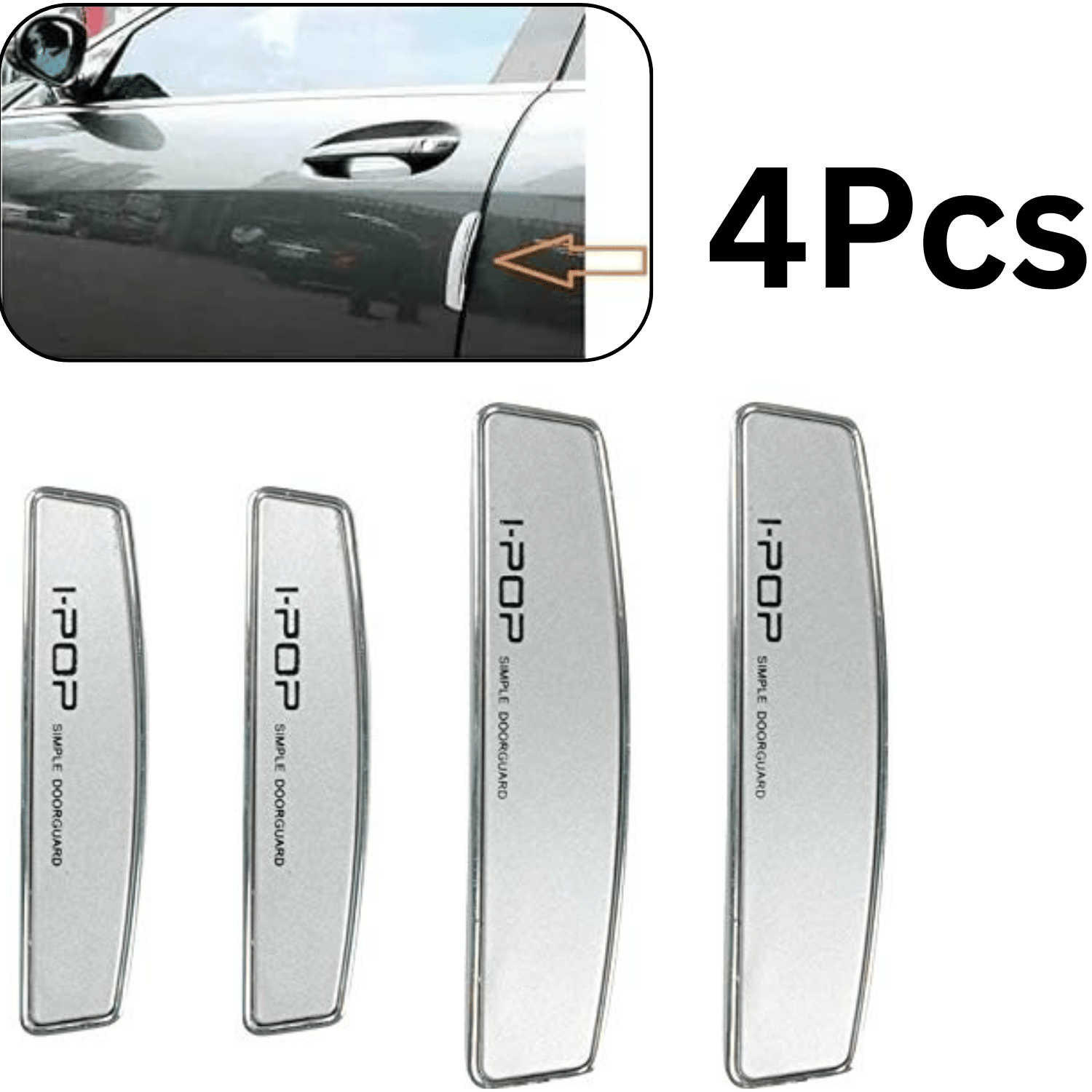     			Aksmit Car Door Edge Guard Scratch Protector I pop Silver Universal for Hyundai Exter/Creta/Venue/Verna/Alcazar/Tucson/i10/i20/i10 Grand Nios/Santro/Xing/Aura/Xcent/Accent