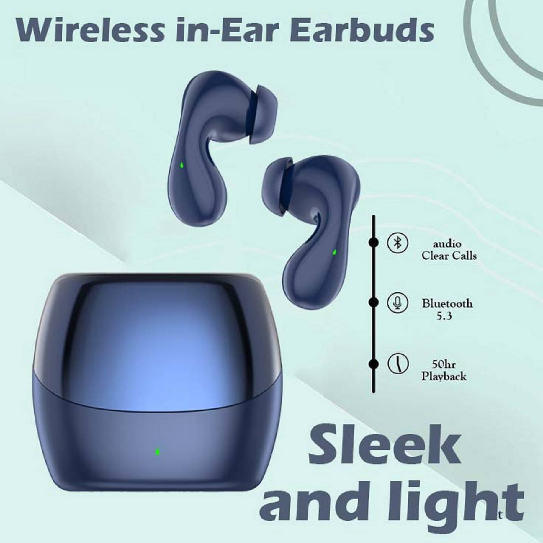     			Bluetooth Earbuds with Studio-Grade Sound, Active Noise Cancelling, Long Battery Life, IPX5 Water Resistance, Touch Control – Sleek Wireless Experience for Calls and Music