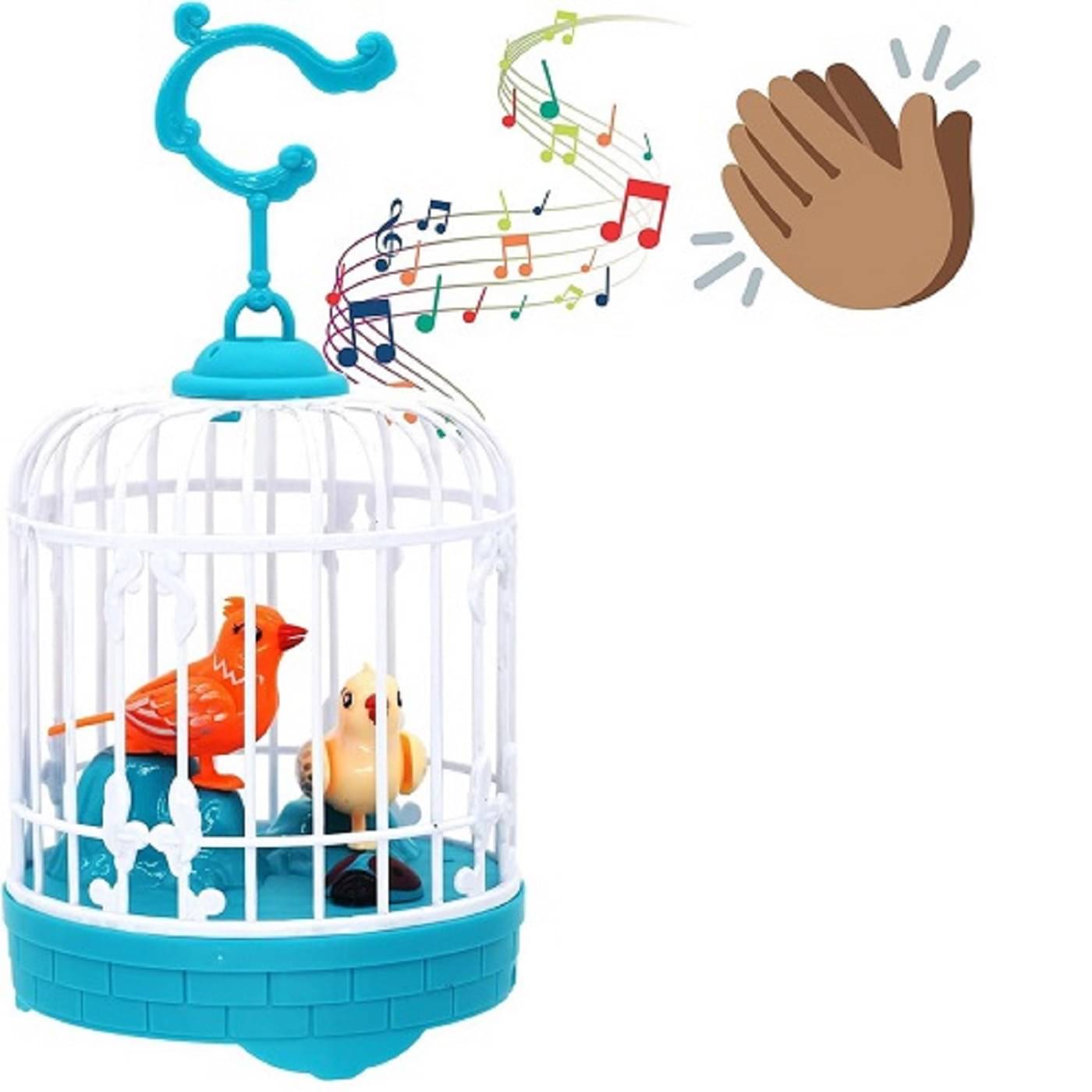     			Braintastic Interactive Talking, Singing & Chirping Bird in The Birdcage, Repeat What You say, Gifts for Babies, Kids & Children (Multicolor)