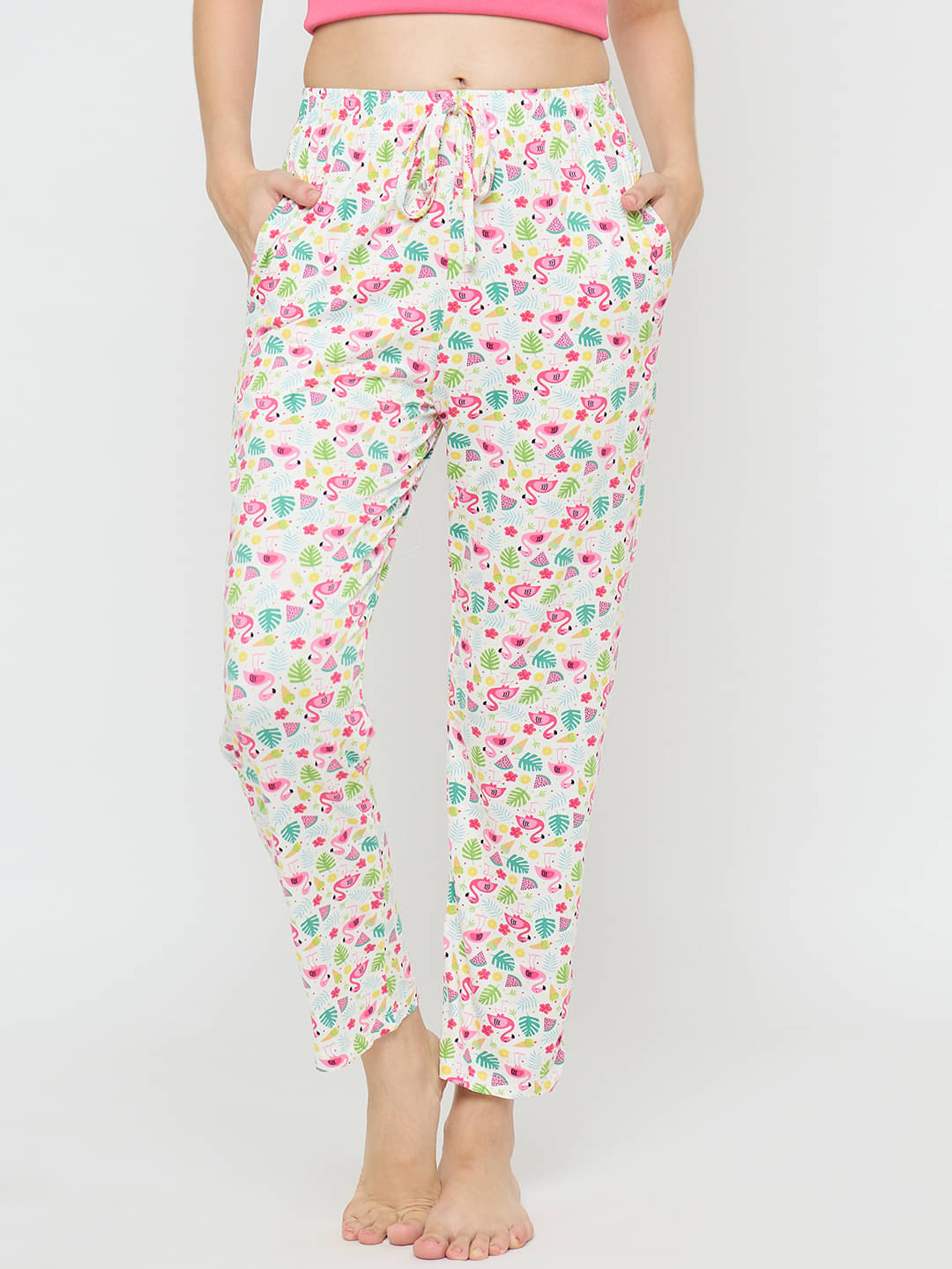     			Camey Off White Viscose Women's Nightwear Pyjama ( Pack of 1 )