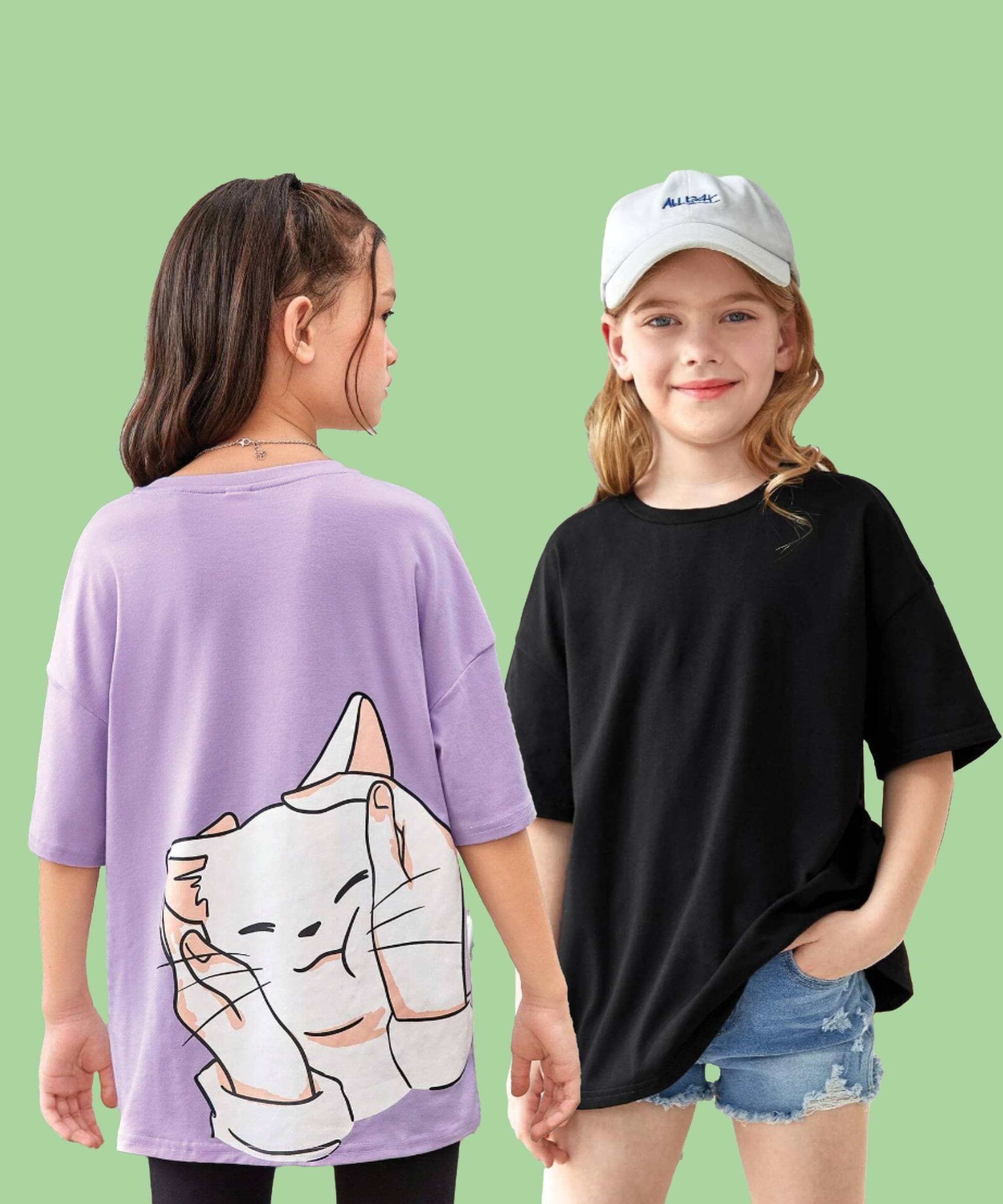     			Christy World Pack of 2 Girls Cotton T-Shirt ( Multicolor )