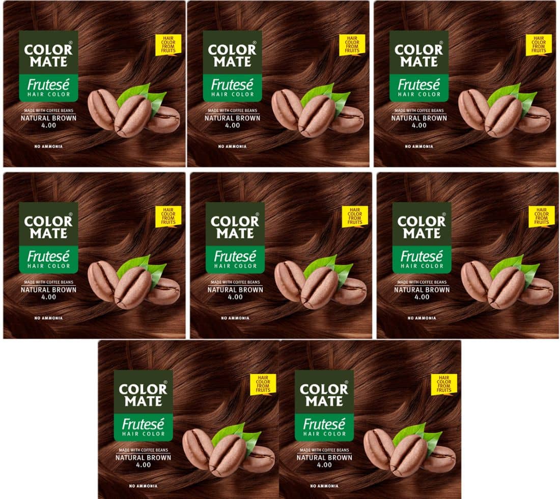 Color Mate Frutese Hair Color From Fruits_40 ml Natural Brown (4.00 )(PACK of 8)