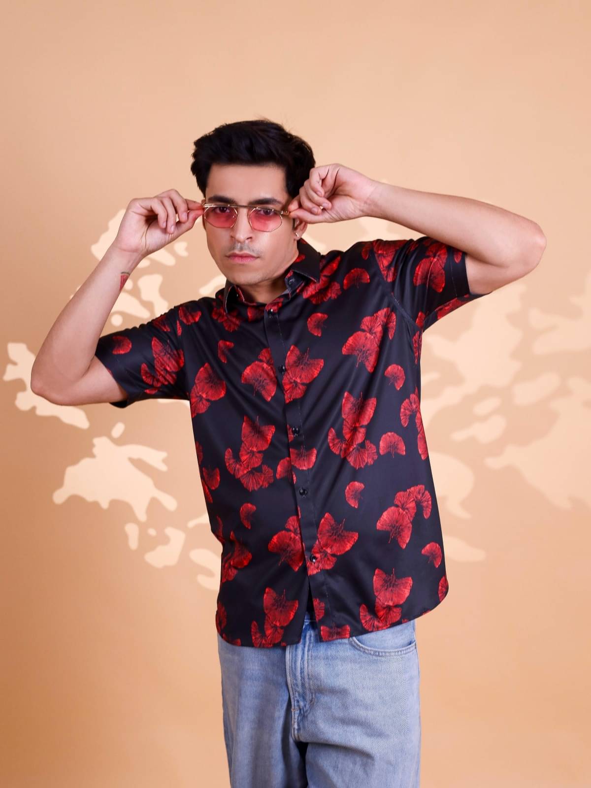     			Fesner Cotton Blend Regular Fit Printed Half Sleeves Men's Casual Shirt - Multicolor ( Pack of 1 )