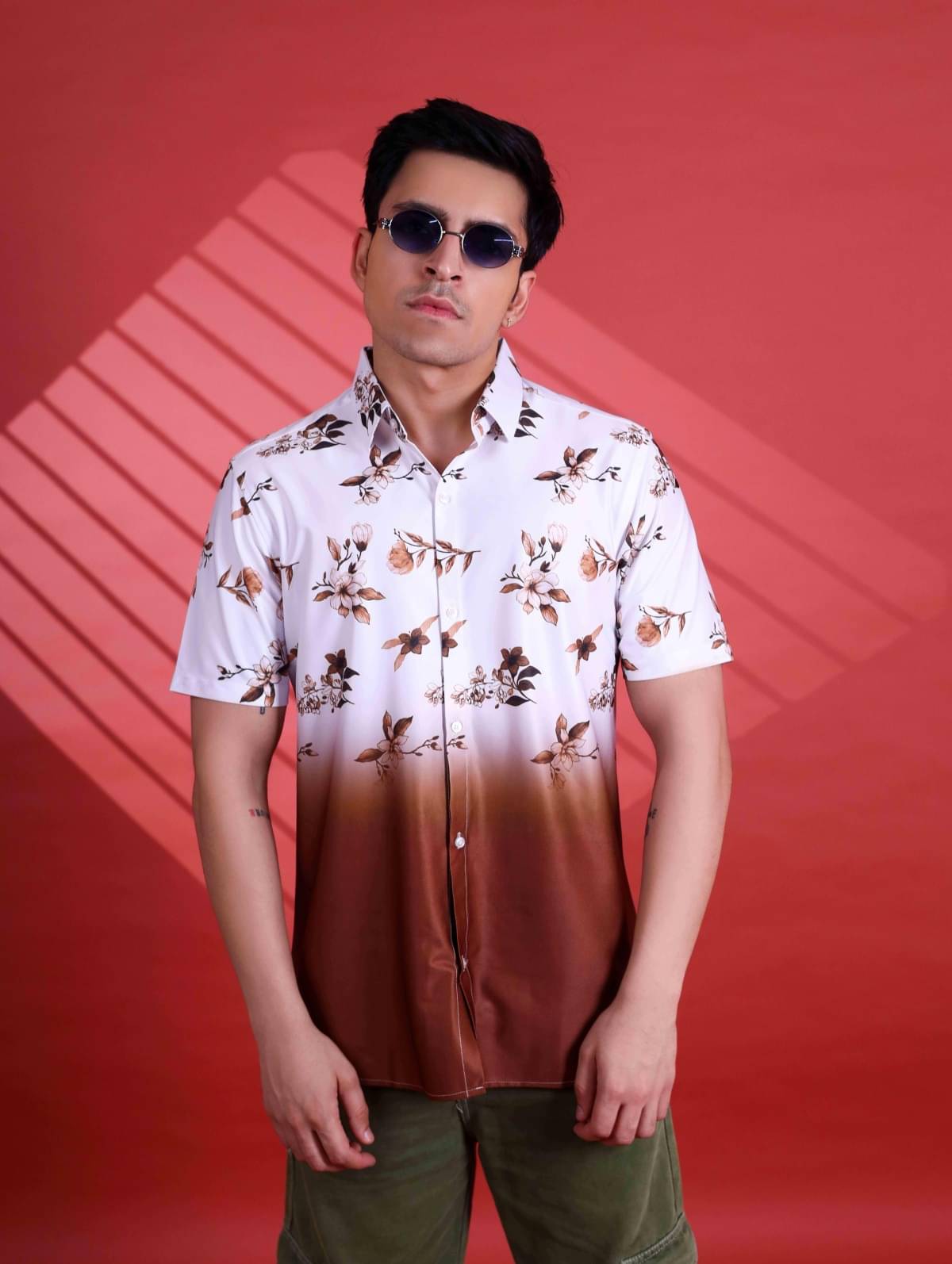     			Fesner Cotton Blend Regular Fit Printed Half Sleeves Men's Casual Shirt - Multicolor ( Pack of 1 )