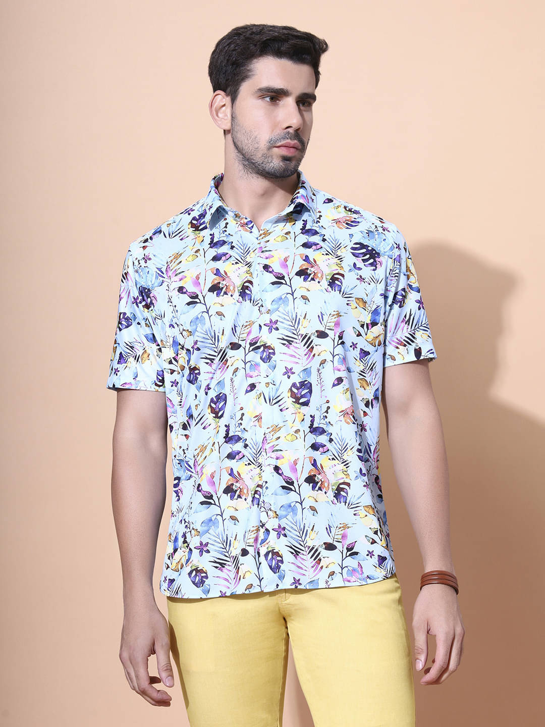 Fesner Cotton Blend Regular Fit Printed Half Sleeves Men's Casual Shirt - Multicolor ( Pack of 1 ) Fesner Cotton Blend Regular Fit Printed Half Sleeves Men's Casual Shirt - Multicolor ( Pack of 1 )