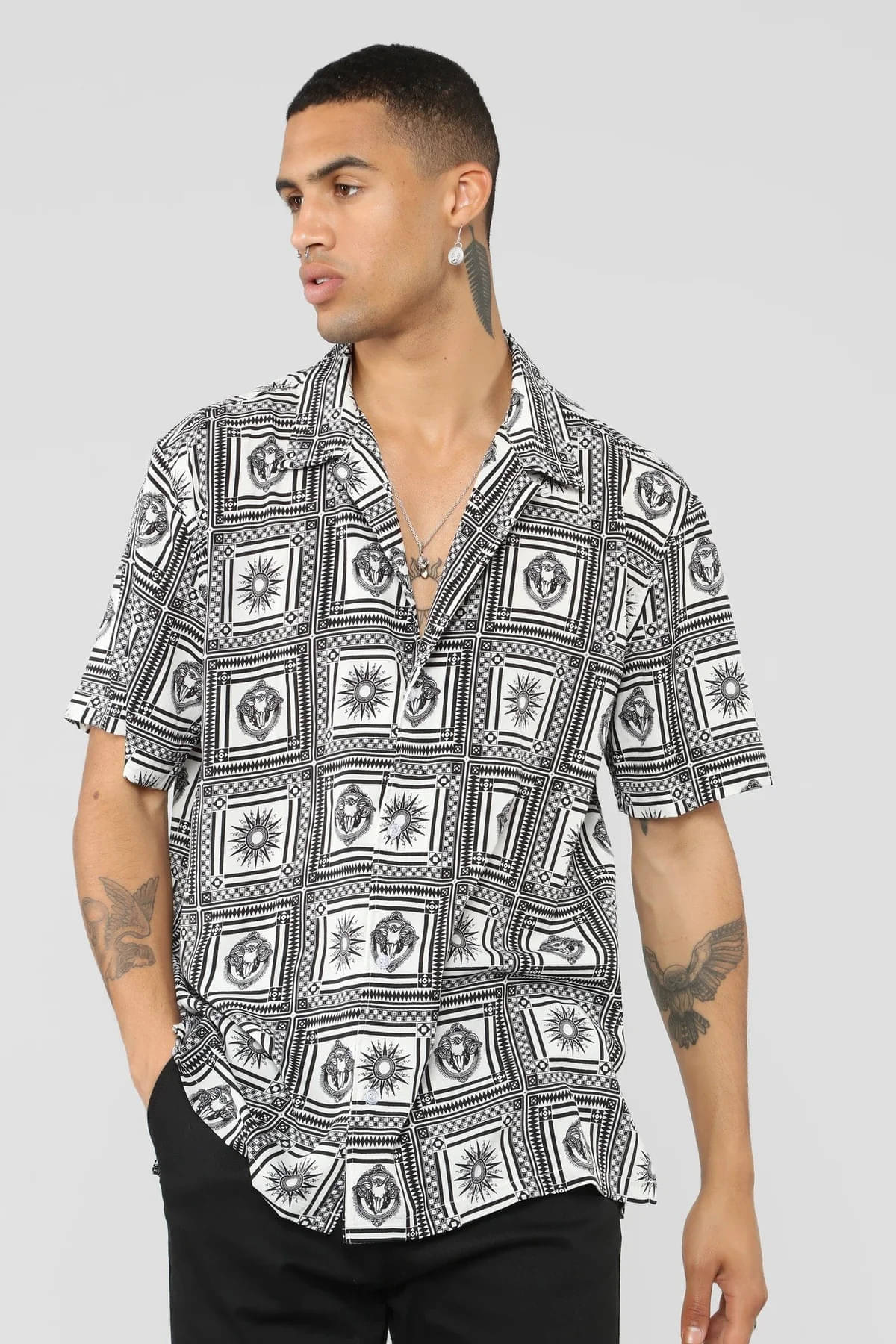     			Fesner Cotton Blend Regular Fit Printed Half Sleeves Men's Casual Shirt - Multicolor ( Pack of 1 )