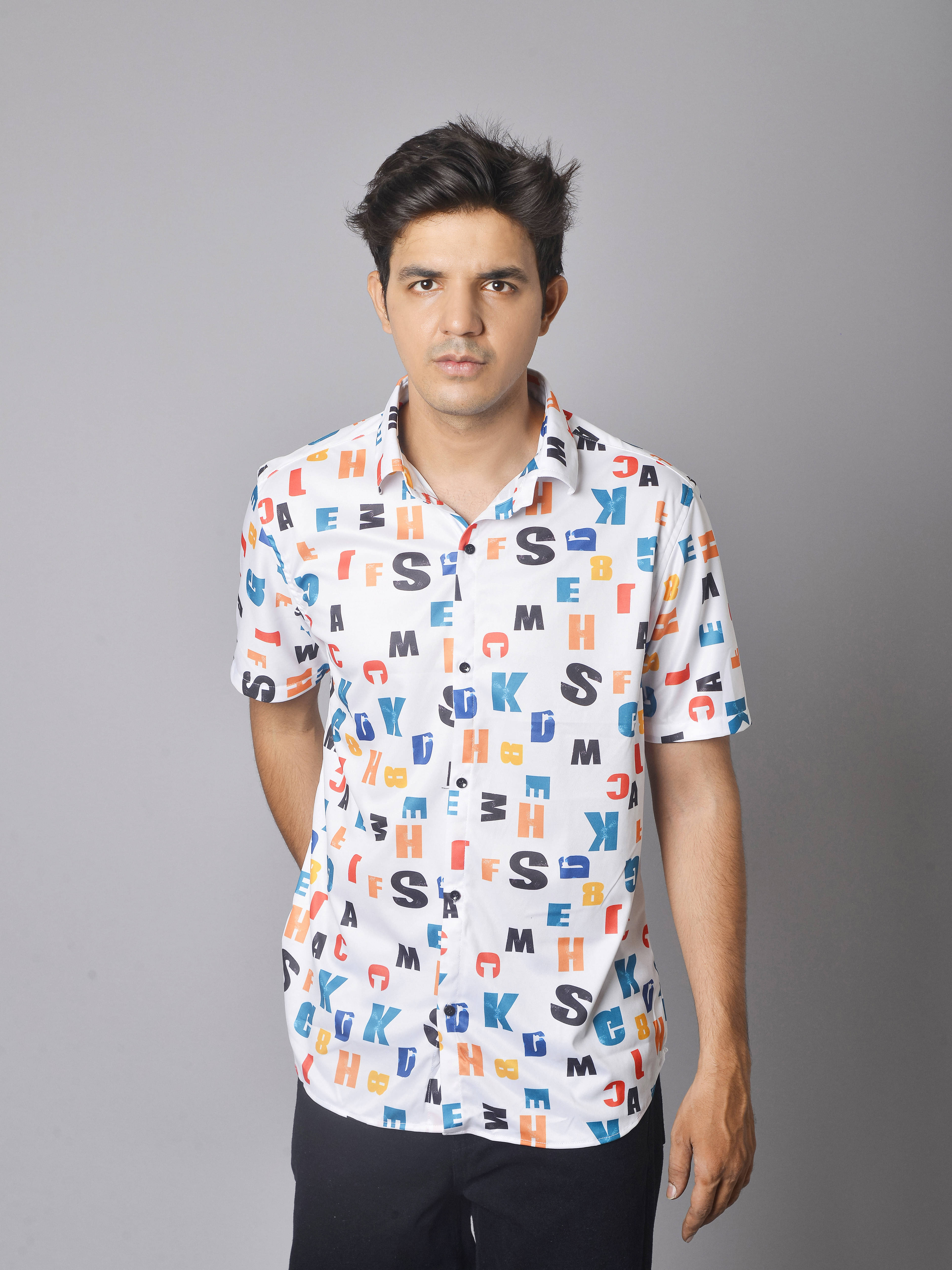     			Fesner Denim Regular Fit Printed Half Sleeves Men's Casual Shirt - Multicolor ( Pack of 1 )