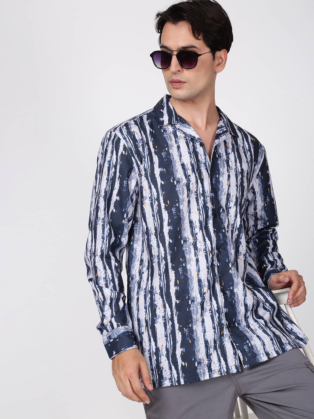 IVOC Poly Cotton Relaxed Fit Printed Full Sleeves Men's Casual Shirt - Blue ( Pack of 1 ) IVOC Poly Cotton Relaxed Fit Printed Full Sleeves Men's Casual Shirt - Blue ( Pack of 1 )
