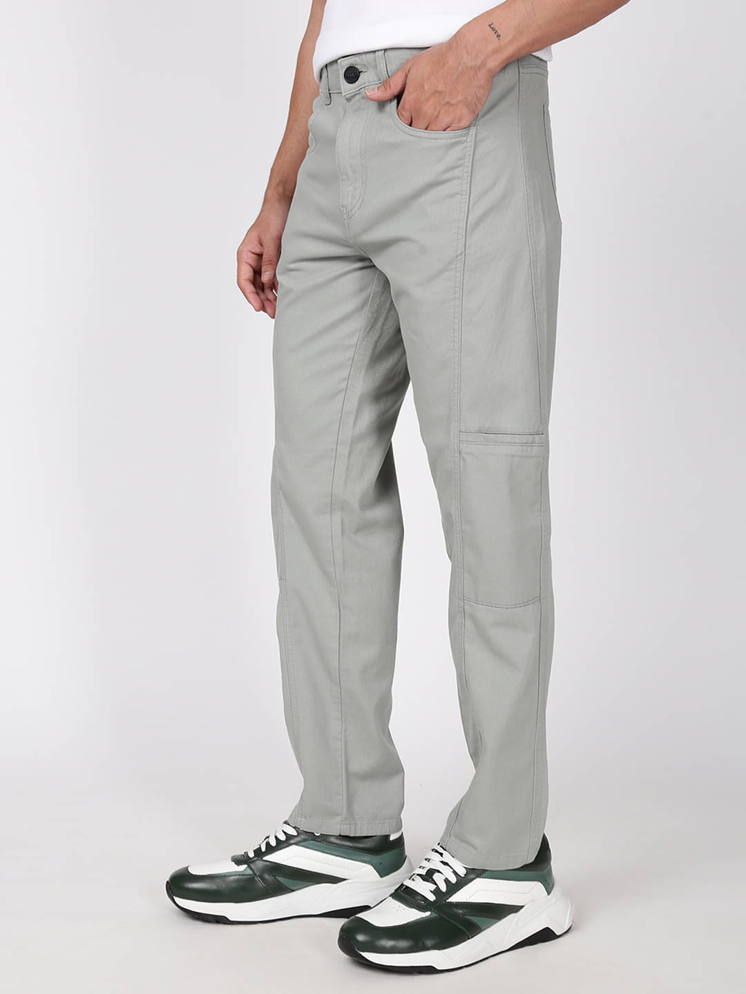     			IVOC Relax Flat Men's Trouser - Grey ( Pack of 1 )