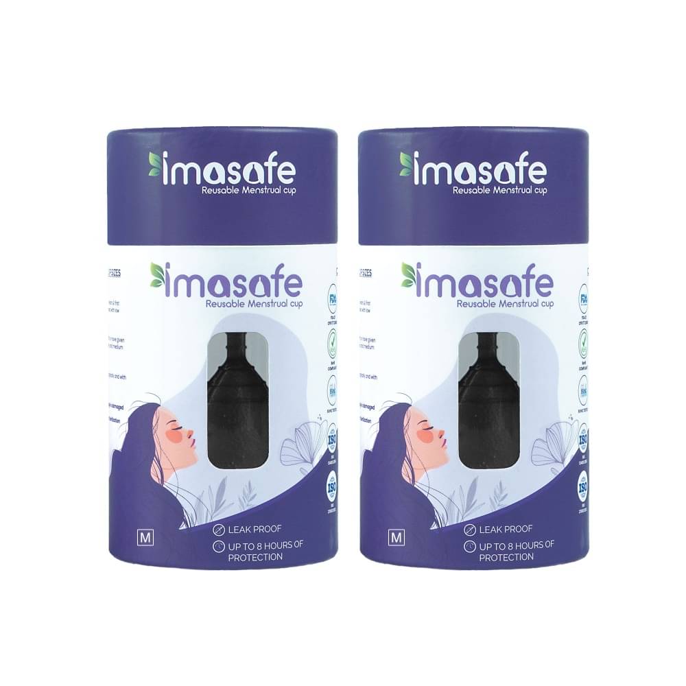 Imasafe Silicone Reusable Menstrual Cup Medium ( Pack of 2 ) Imasafe Silicone Reusable Menstrual Cup Medium ( Pack of 2 )