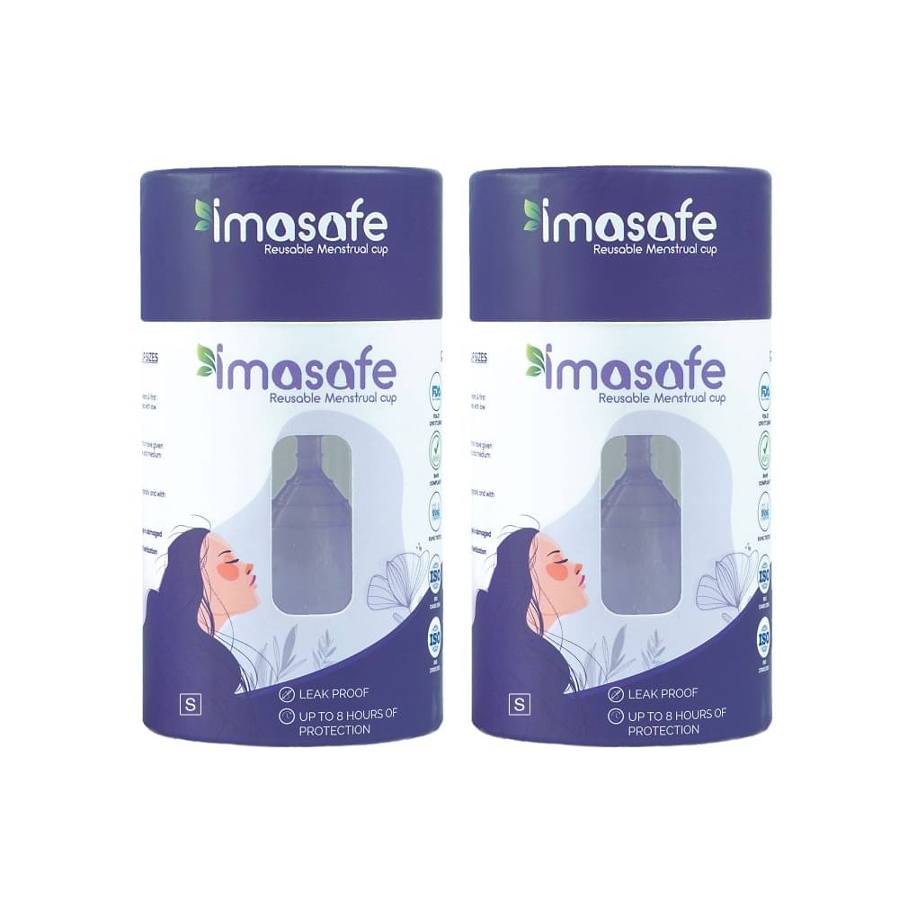 Imasafe Silicone Reusable Menstrual Cup Small ( Pack of 2 ) Imasafe Silicone Reusable Menstrual Cup Small ( Pack of 2 )