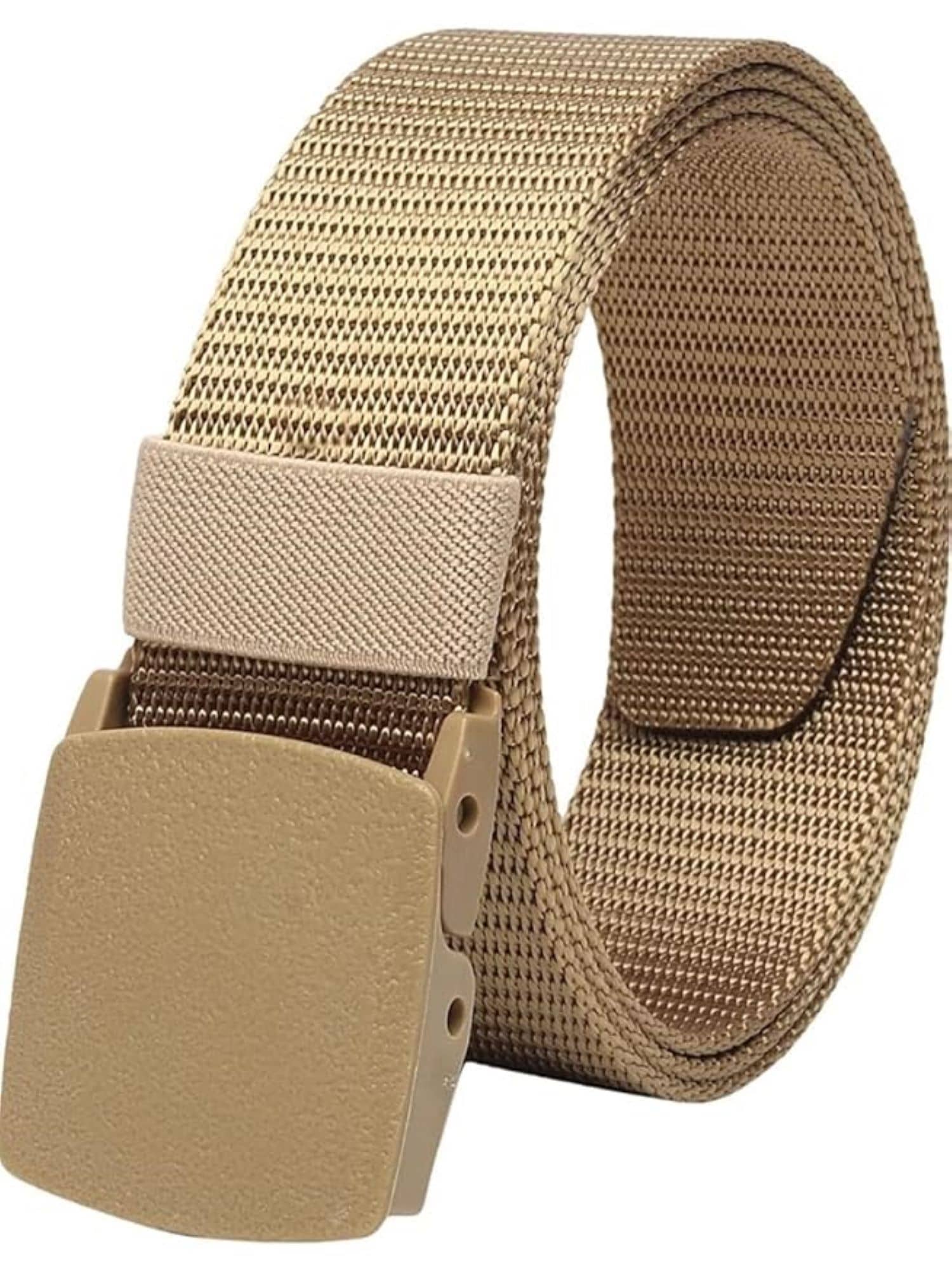 Infispace - Beige Nylon Men's Formal Belt ( Pack of 1 )