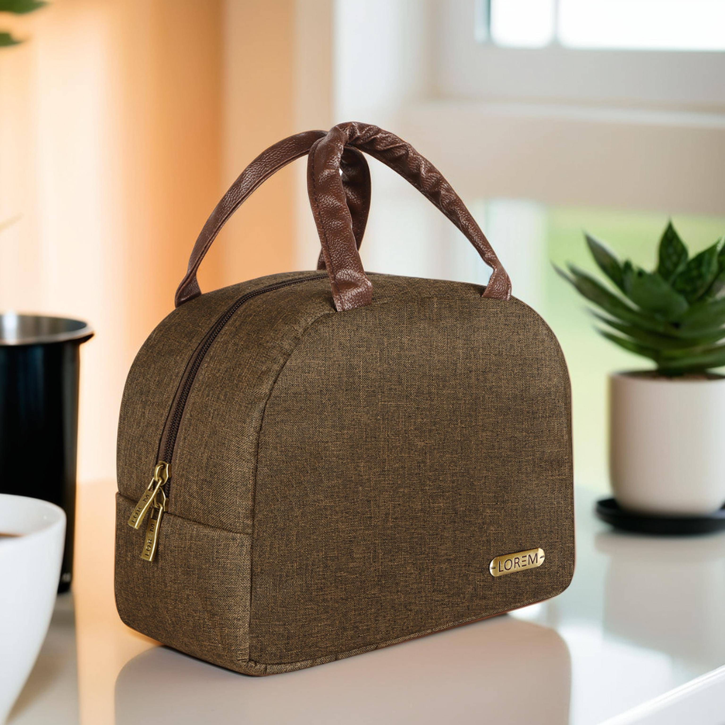     			Lorem Khaki Fabric Lunch Bag Pack of 1