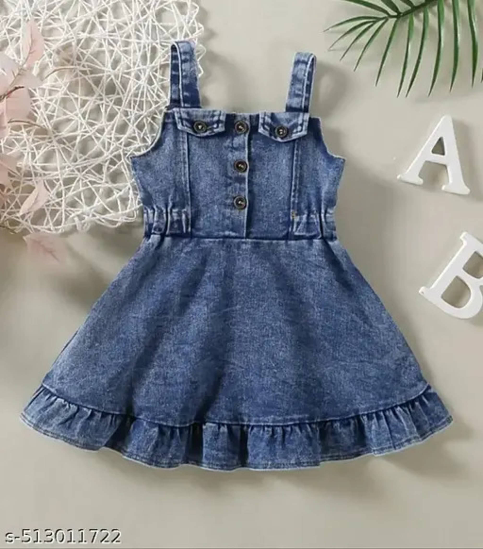     			MODERN HUTT Denim Frock For Baby Girls ( Pack of 1 , Navy Blue )