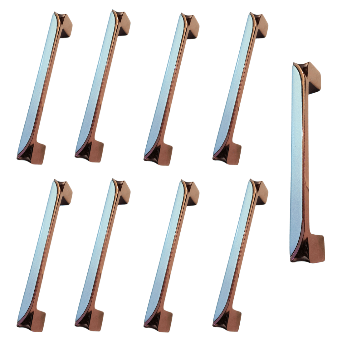 Malaikah NOVO 4 Inch Rose Gold Finish Cabinet Handle Pack of 9     			Malaikah NOVO 4 Inch Rose Gold Finish Cabinet Handle Pack of 9