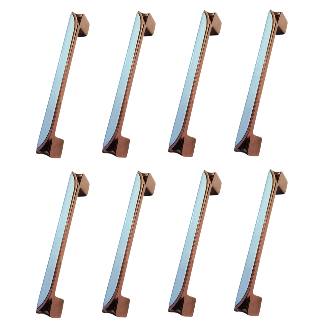 Malaikah NOVO 4 Inch Rose Gold Finish Cabinet Handle Pack of 8 Malaikah NOVO 4 Inch Rose Gold Finish Cabinet Handle Pack of 8
