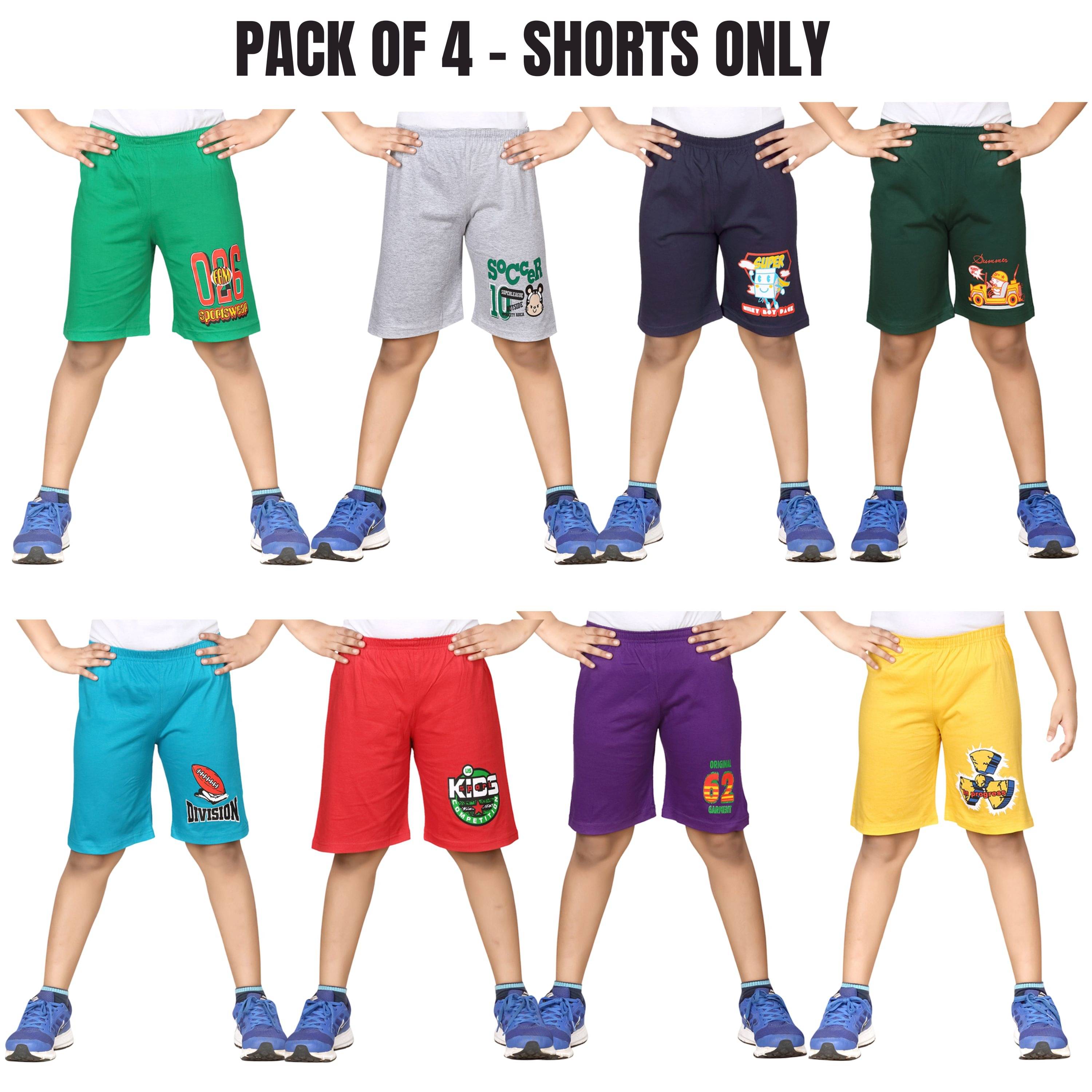     			NOW OR NEVER Pack of 4 Cotton Shorts For Boys ( Multicolor 5 )