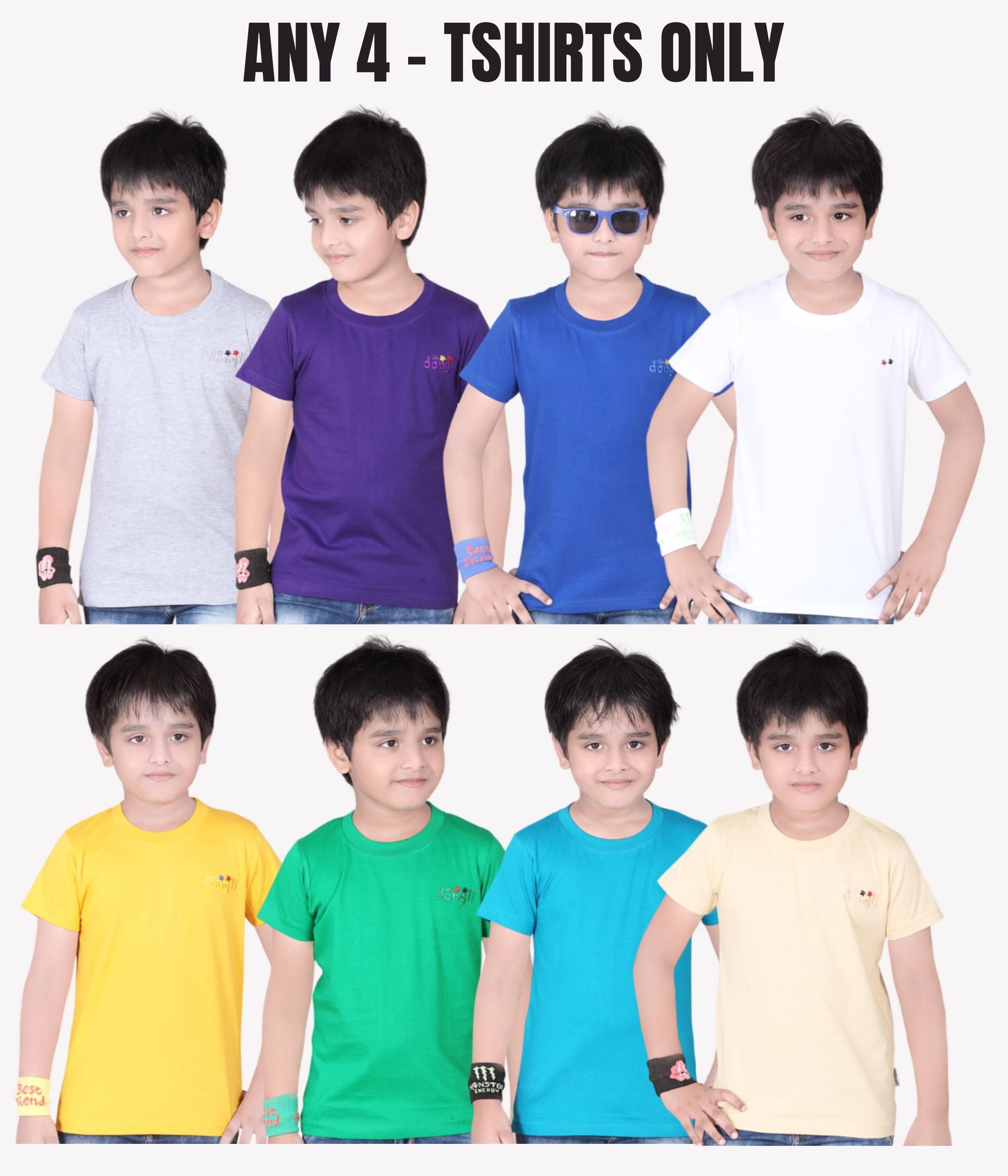     			NOW OR NEVER Pack of 4 Boys Cotton T-Shirt ( Multicolor 4 )