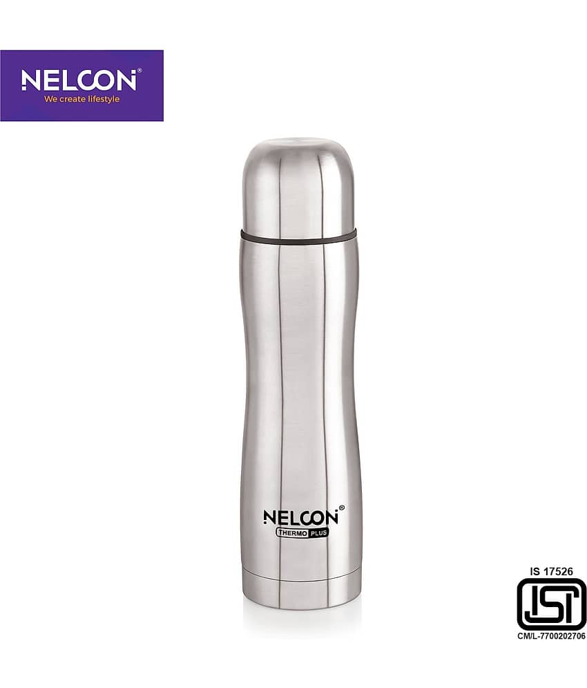 Nelcon 500ML Glory Silver Stainless Steel Water Bottle 500 mL ( Set of 1 )