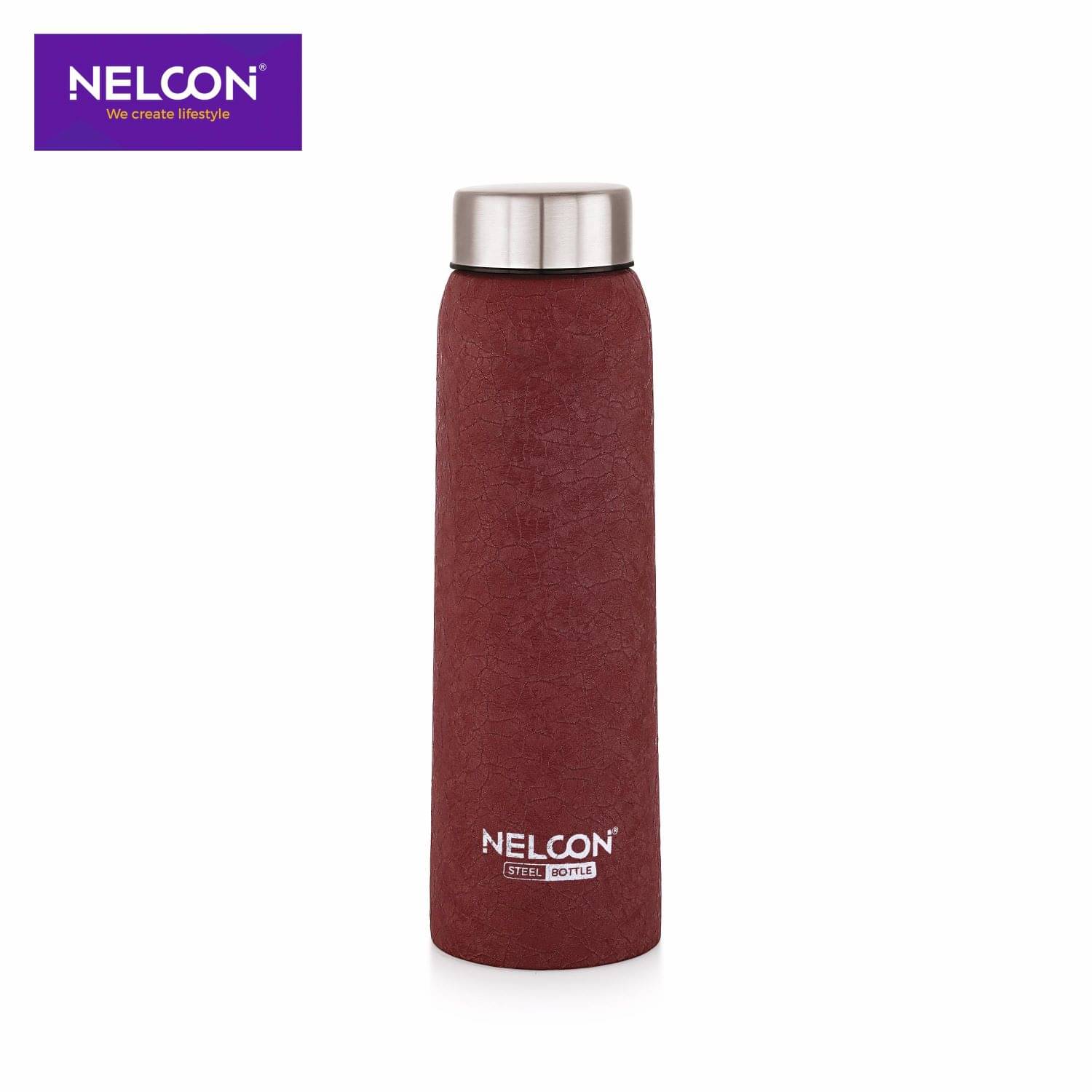     			Nelcon Absolute Crocz Maroon Stainless Steel Water Bottle 1000 mL ( Set of 1 )