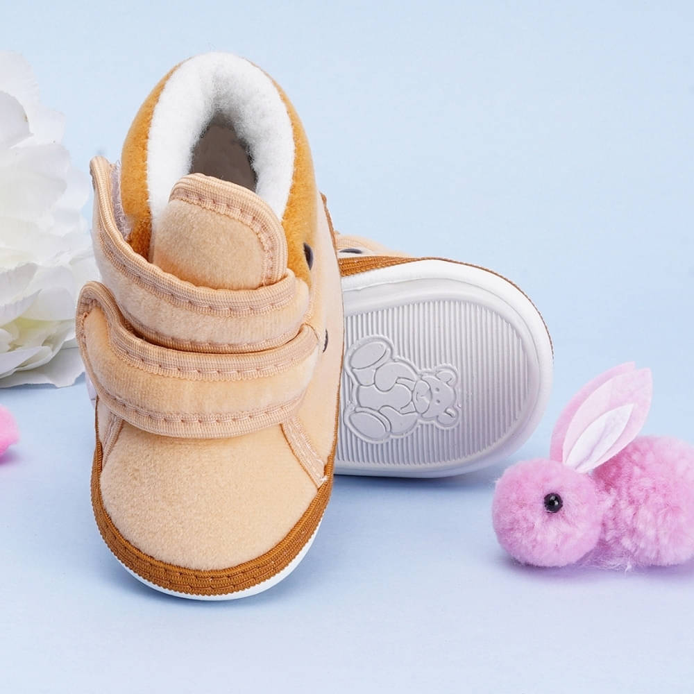     			Neska Moda - Beige Booties For Baby Boy & Baby Girl 12-18 Months ( Pack of 1 )