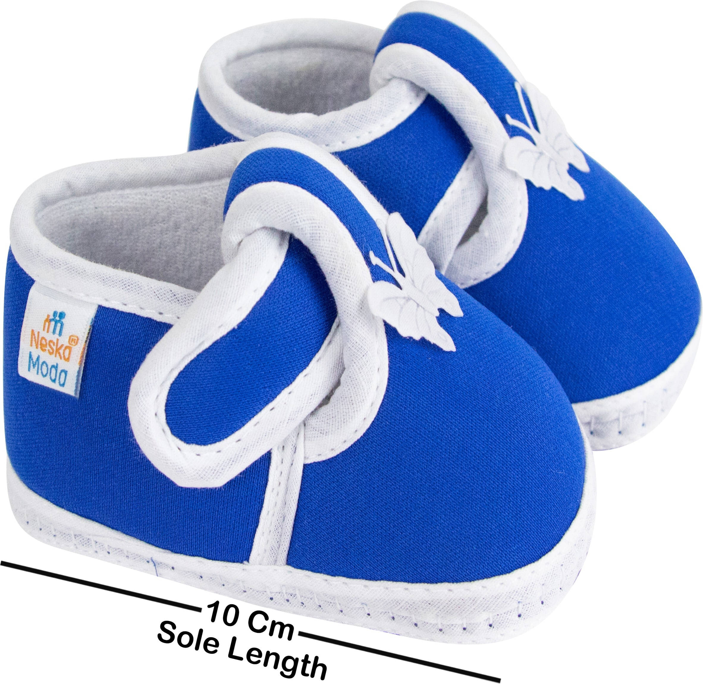     			Neska Moda - Blue Booties For Baby Boy & Baby Girl 0-6 Months ( Pack of 1 )