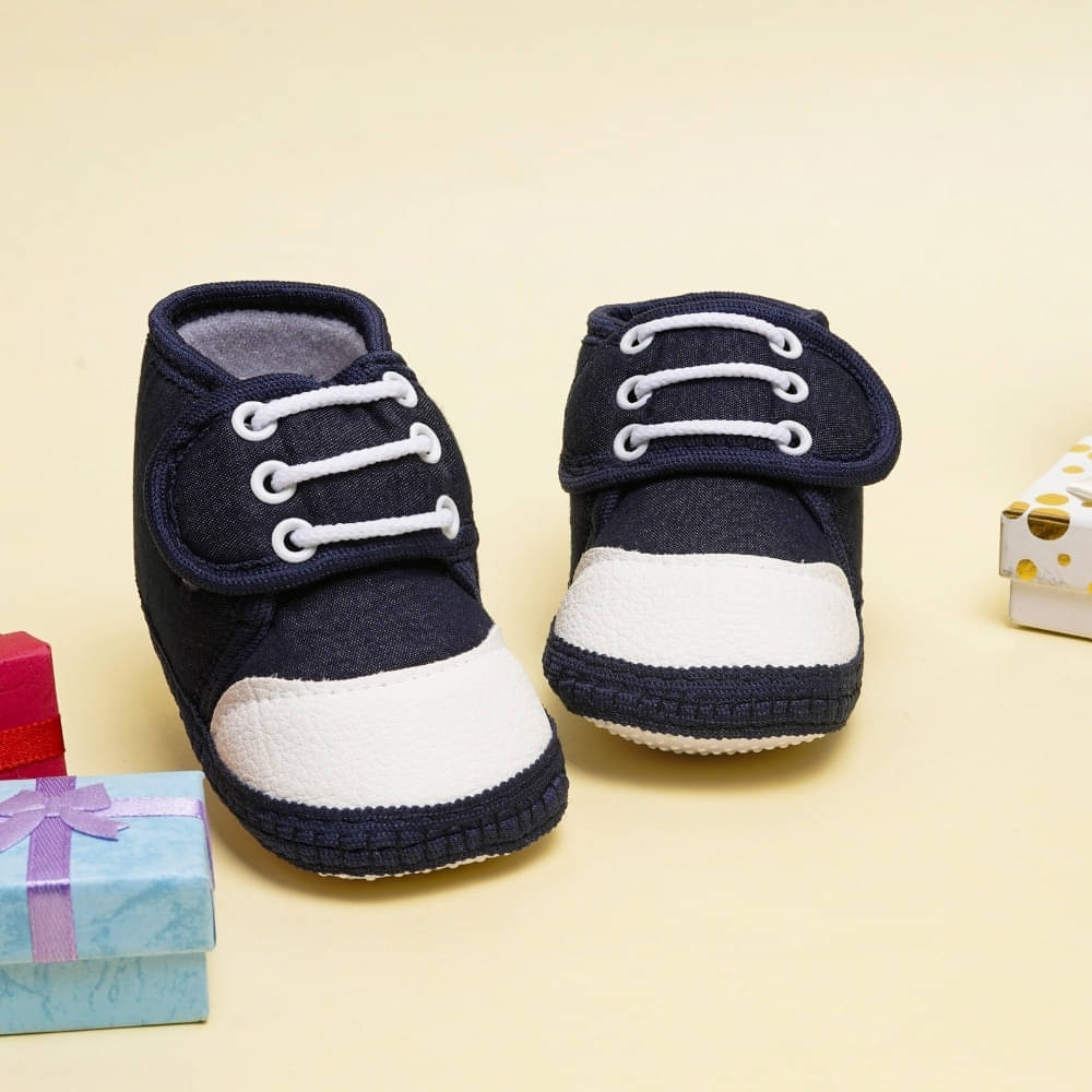     			Neska Moda - Blue Booties For Baby Boy & Baby Girl 6-12 Months ( Pack of 1 )