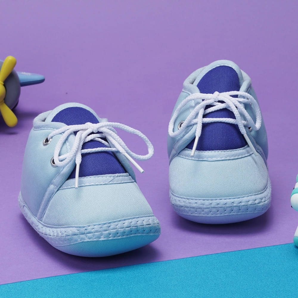     			Neska Moda - Blue Booties For Baby Boy & Baby Girl 6-12 Months ( Pack of 1 )
